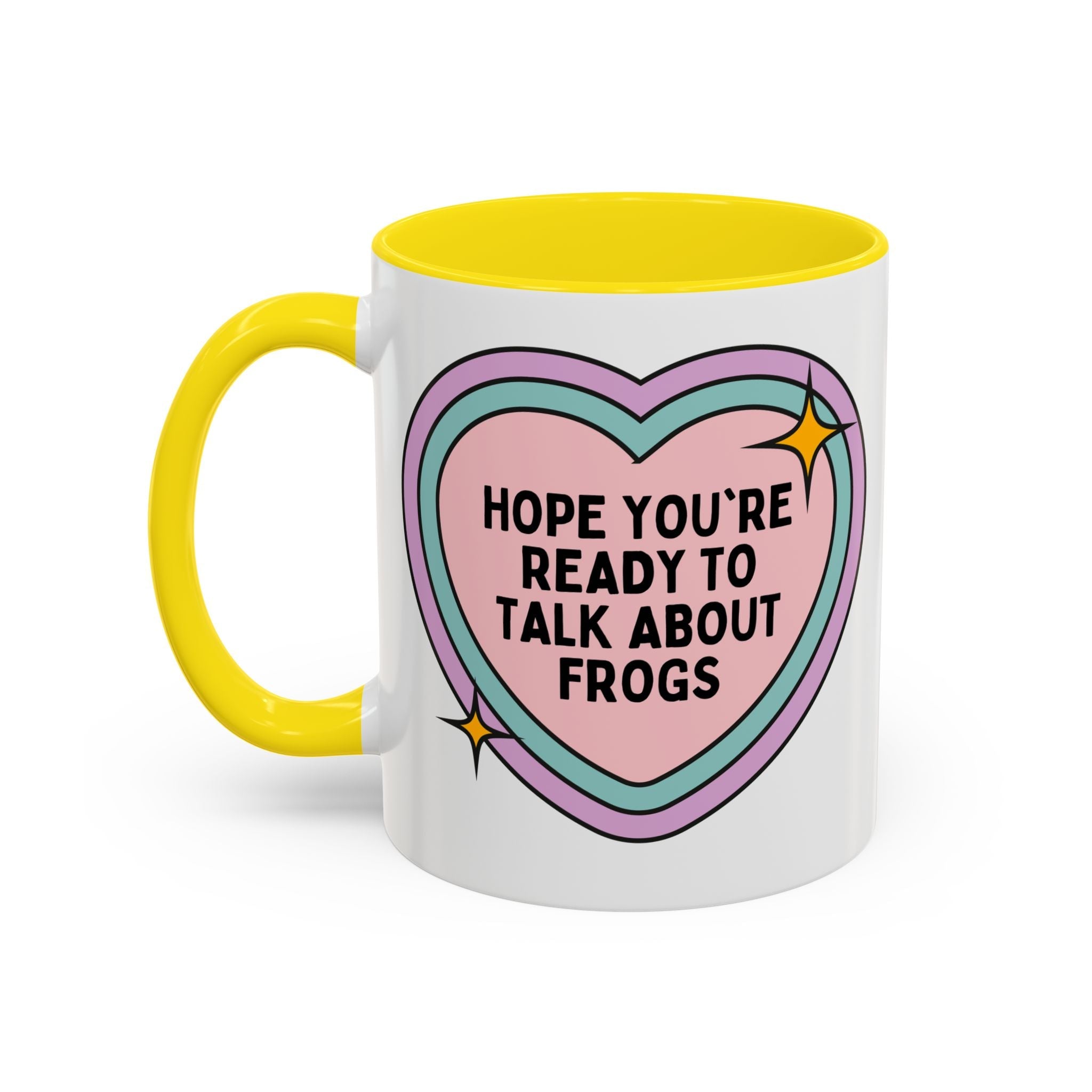 Hope You're Ready to Talk About Frogs Coffee Mug: Cute Frog Lover Tee Gift for Herpetologist, Frog Biologist, Gift for Friend Who Loves Amphibians, Silly Zoology Professor Mug - Opal and June