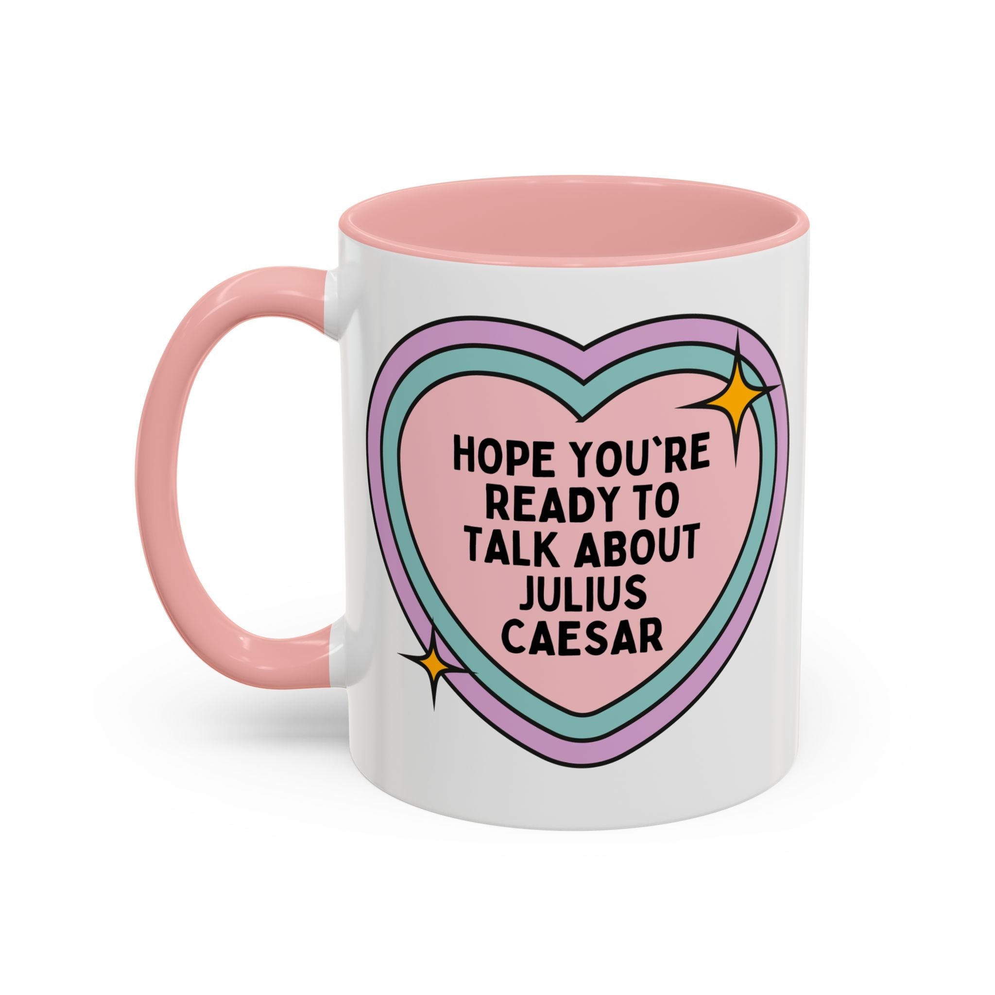 Hope You're Ready to Talk About Julius Caesar Coffee Mug: Ancient Roman History Gift, Funny Saying Mug for History Buff, Roman Empire World History Present - Opal and June