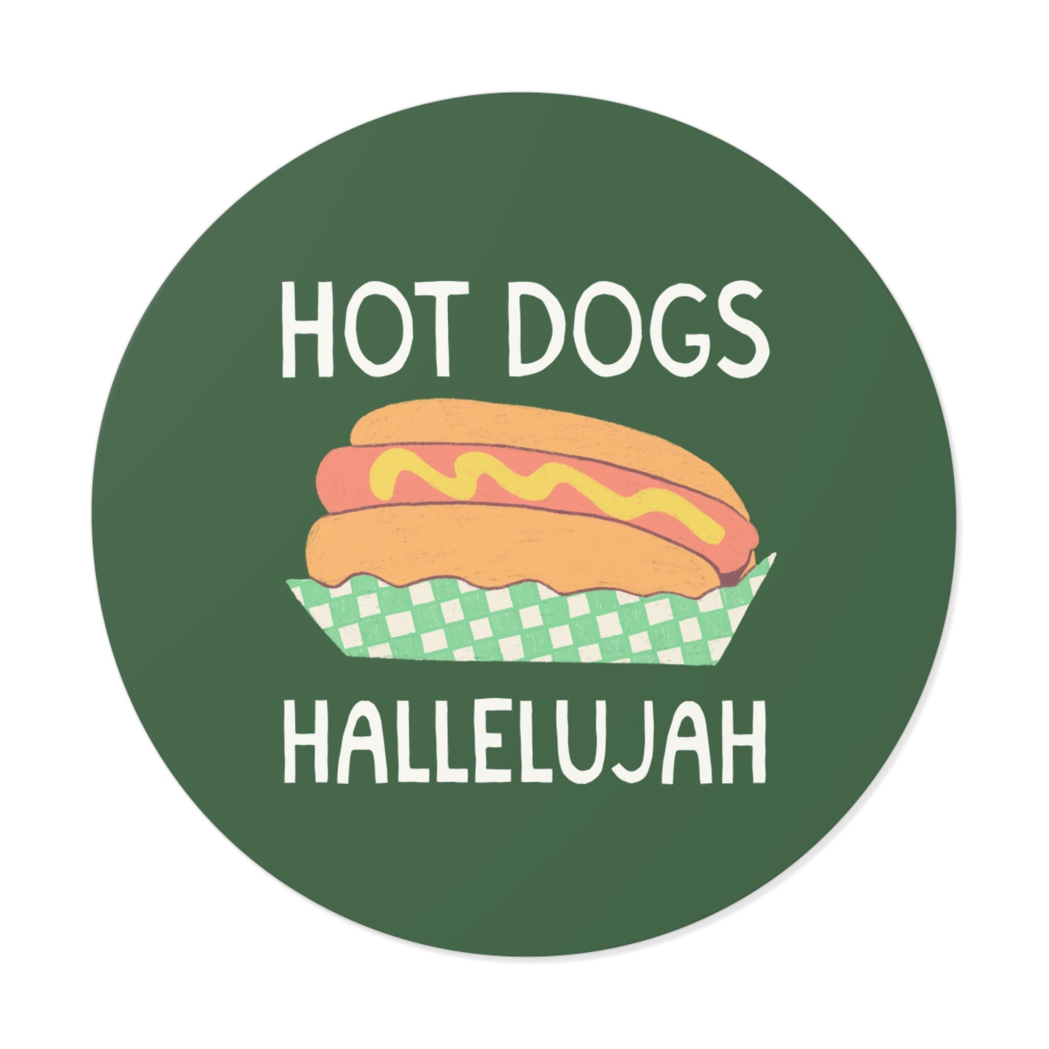 Hot Dog Lover Sticker for Dad or Friend Who Loves Hot Dogs, Silly Baseball Parent Decal for Baseball Game, Funny Foodie Food Lover Sticker - Opal and June