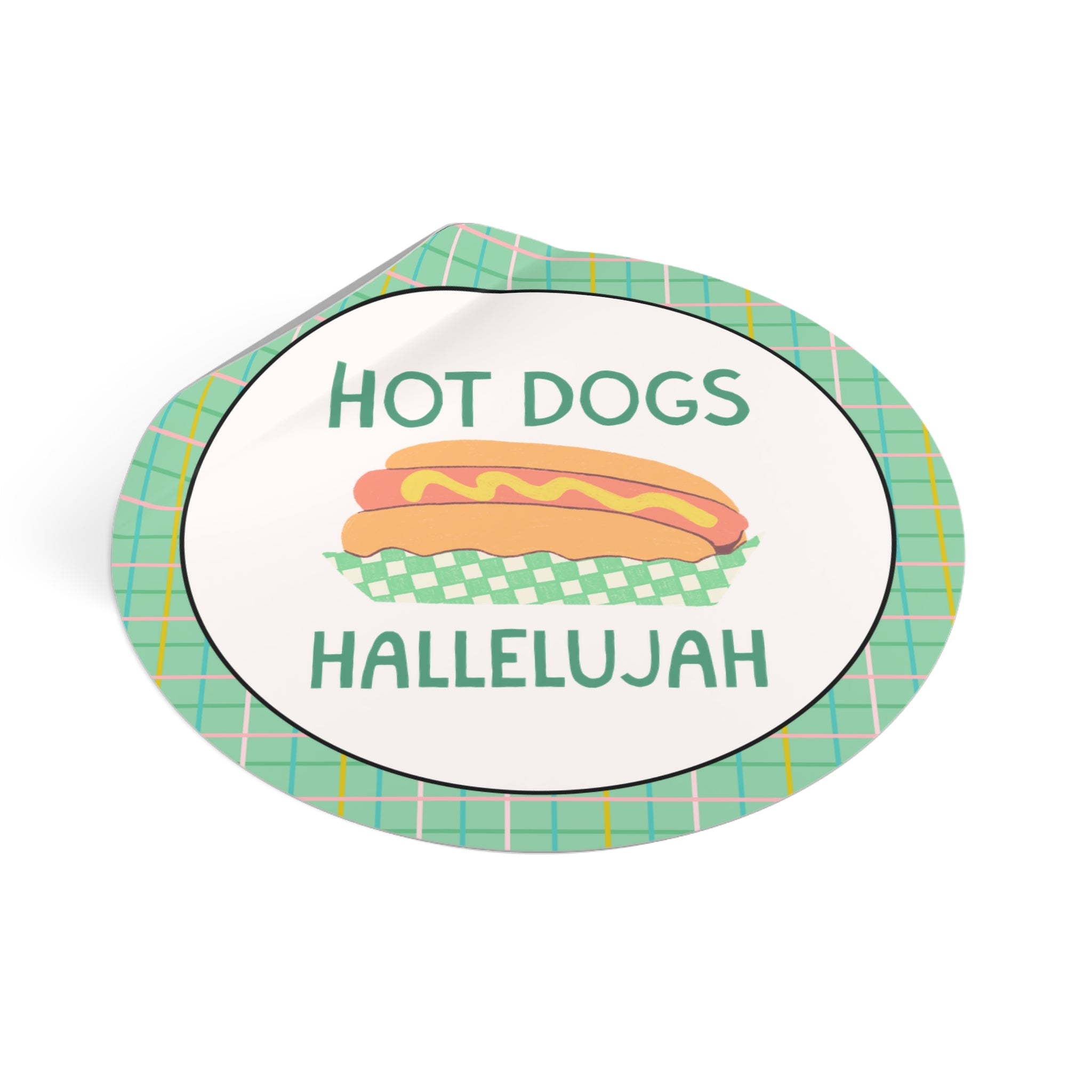 Hot Dog Lover Sticker for Dad or Friend Who Loves Hot Dogs, Silly Baseball Parent Sticker for Baseball Lover, Funny Foodie Food Lover Gift - Opal and June