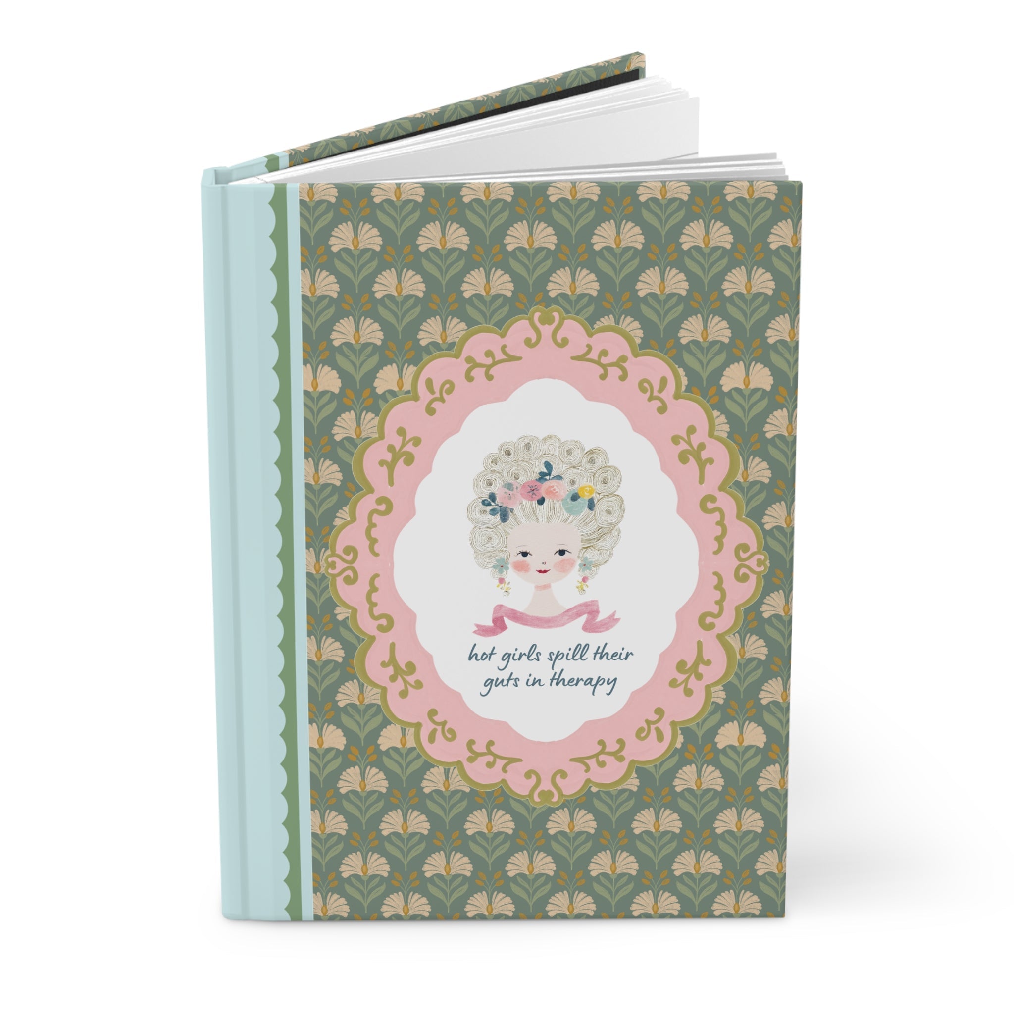 Hot Girls Spill Their Guts in Therapy: Cute Vintage Aesthetic Mental Health Therapy Notes Notebook for Friend Going to Therapy or Counseling - Opal and June
