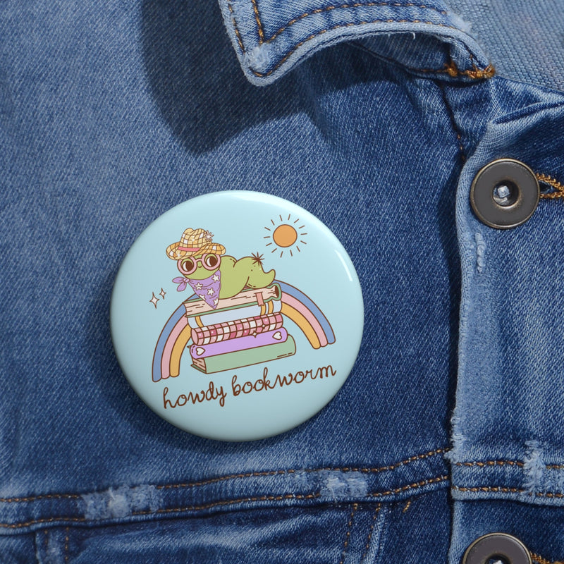 Howdy Bookworm Button - Opal and June