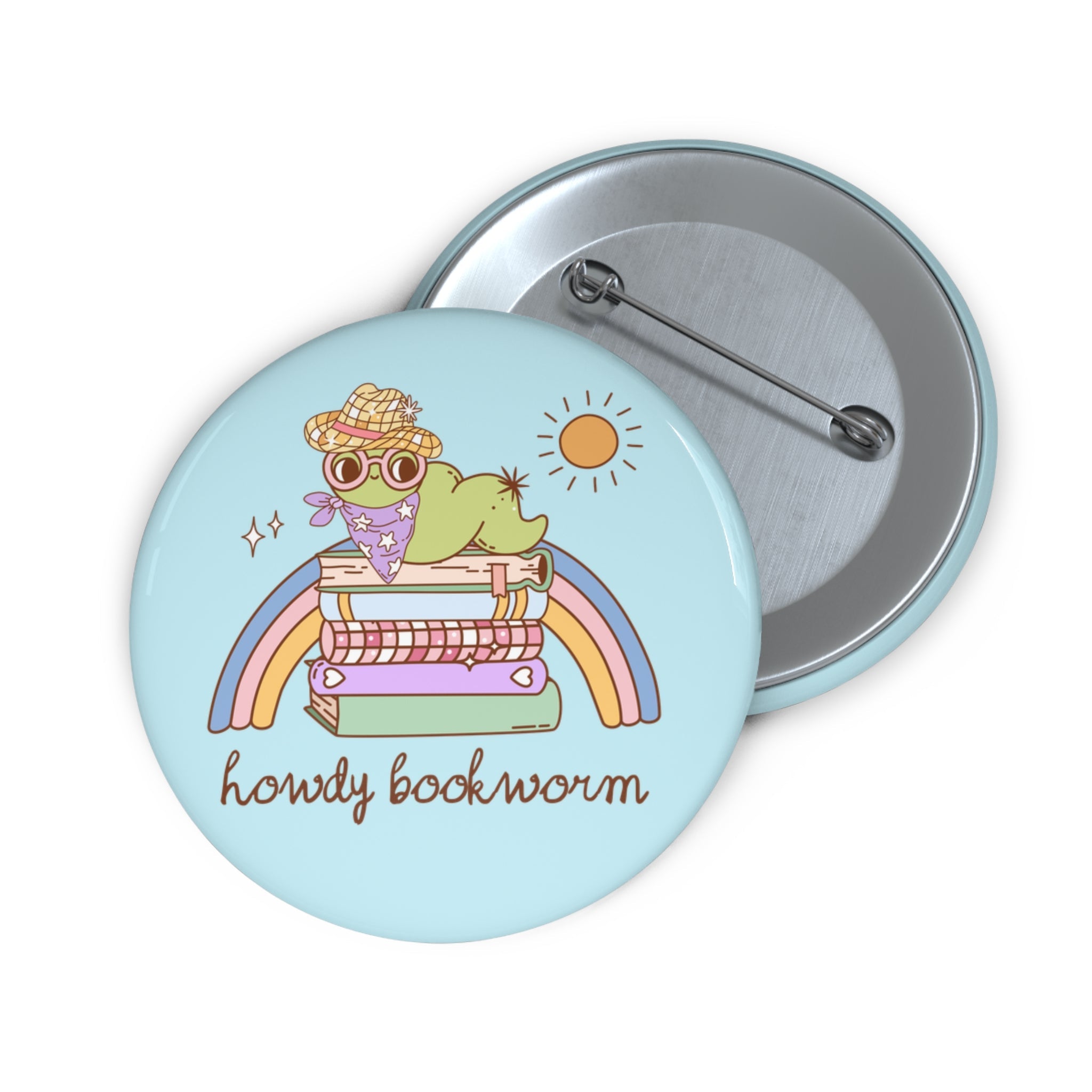 Howdy Bookworm Button - Opal and June