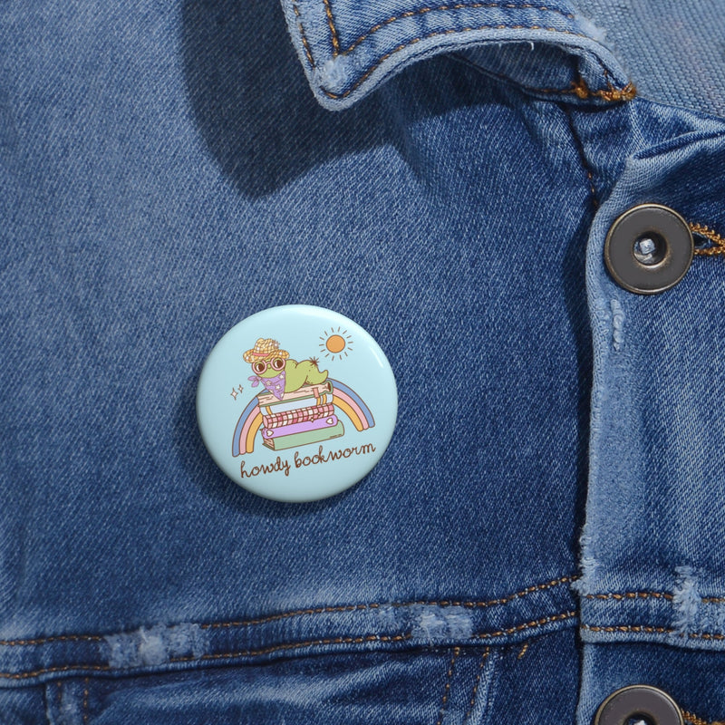 Howdy Bookworm Button - Opal and June