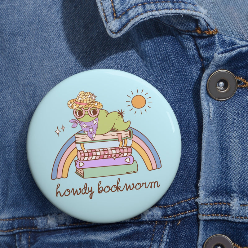 Howdy Bookworm Button - Opal and June