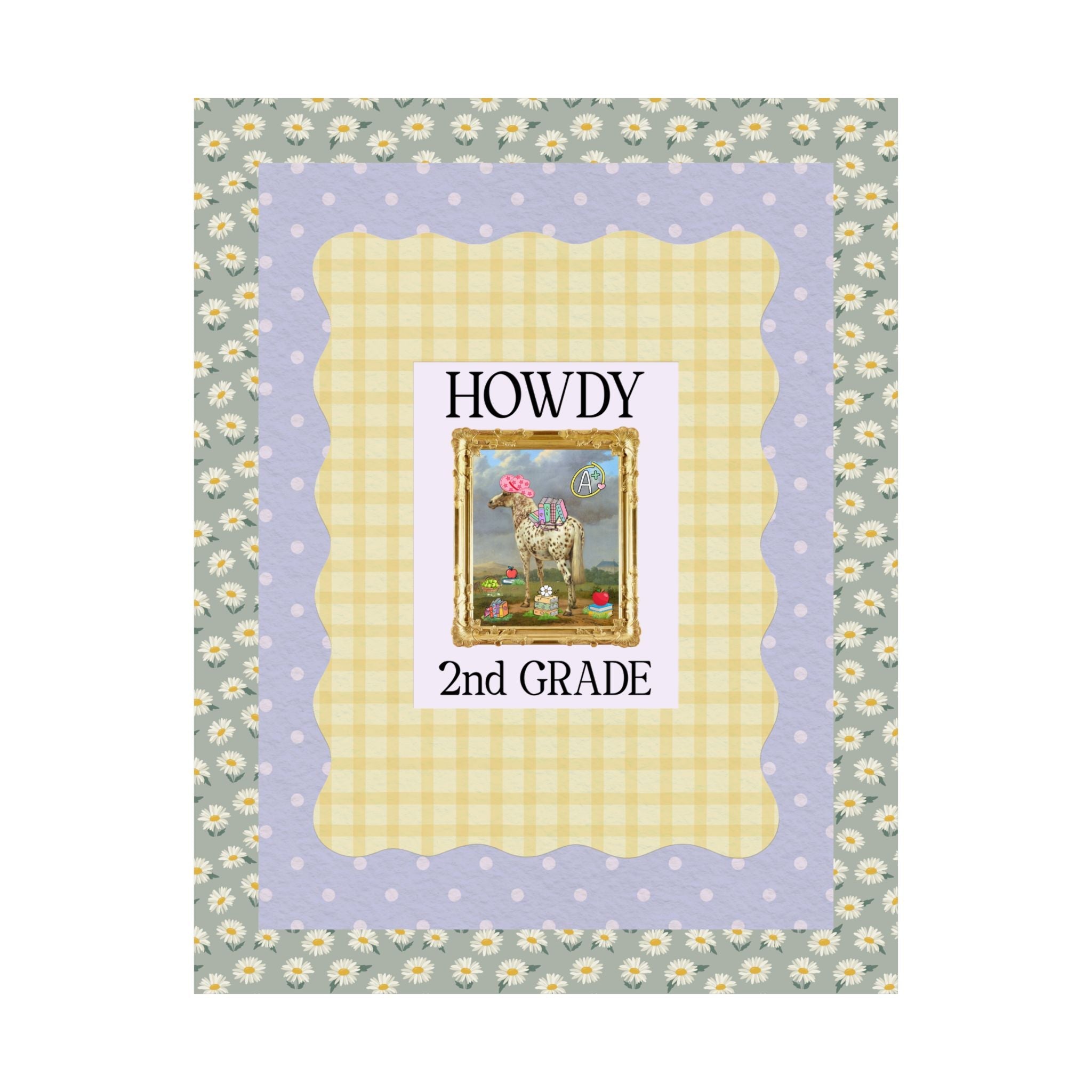 Howdy Second Grade Teacher Poster Print - Opal and June