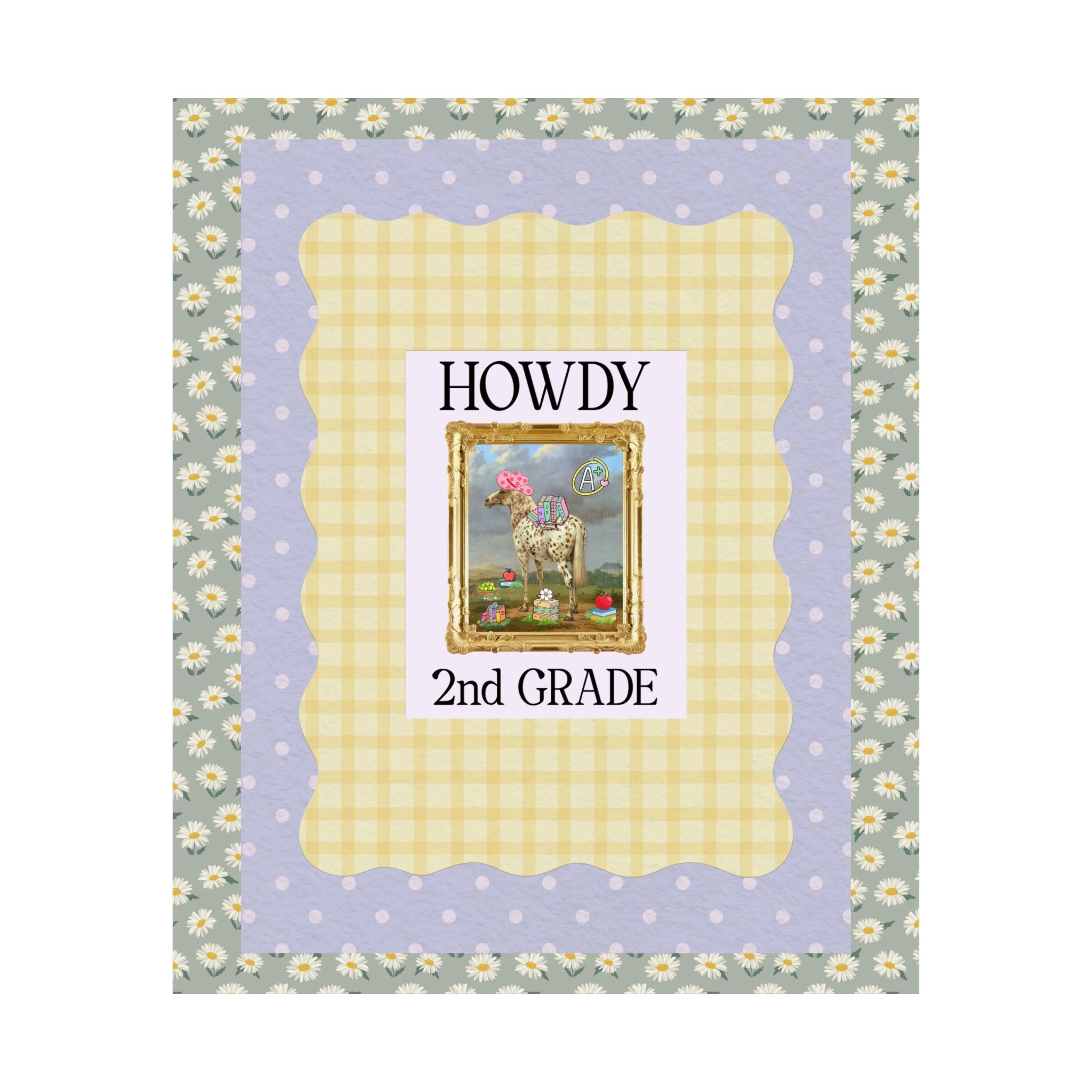 Howdy Second Grade Teacher Poster Print - Opal and June