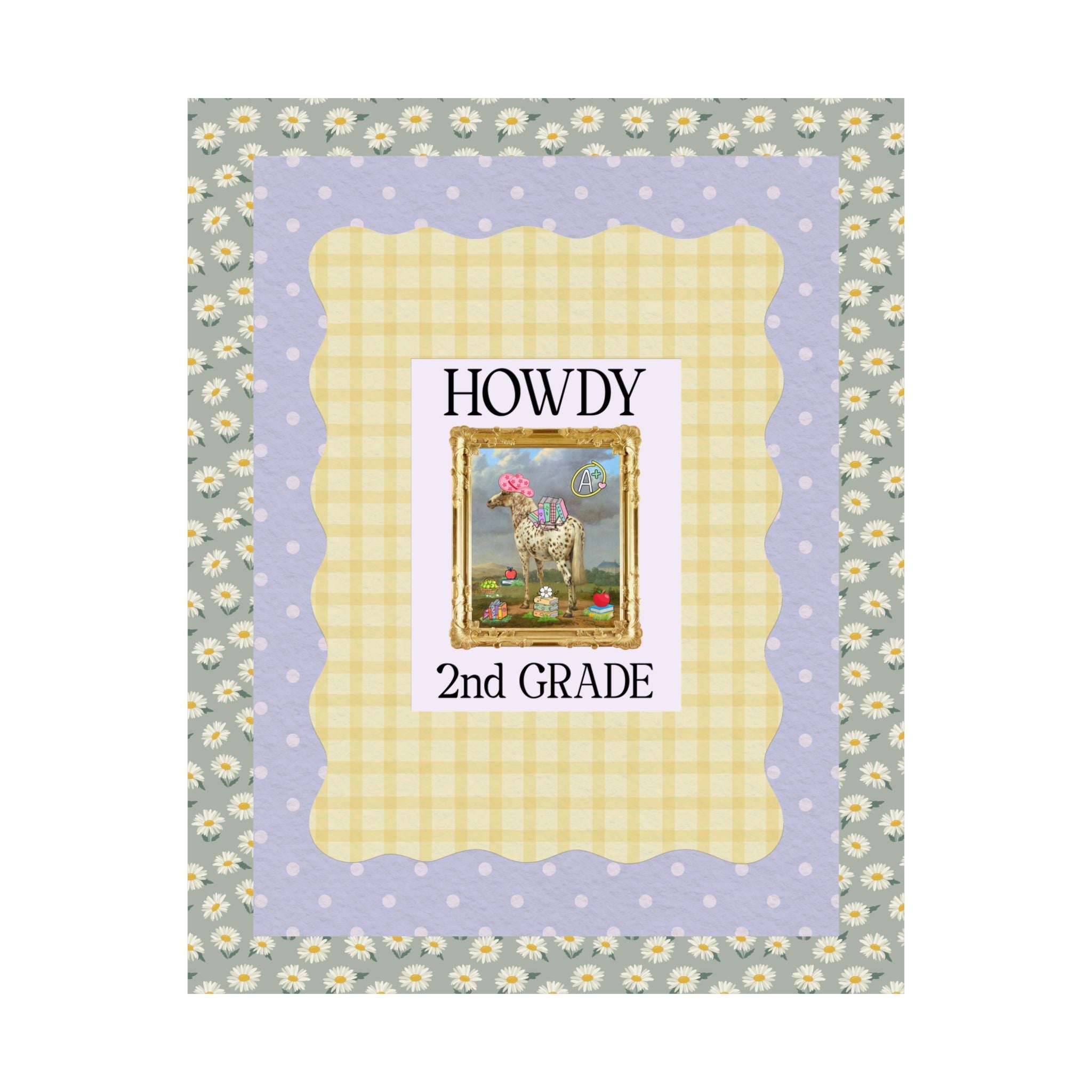 Howdy Second Grade Teacher Poster Print - Opal and June