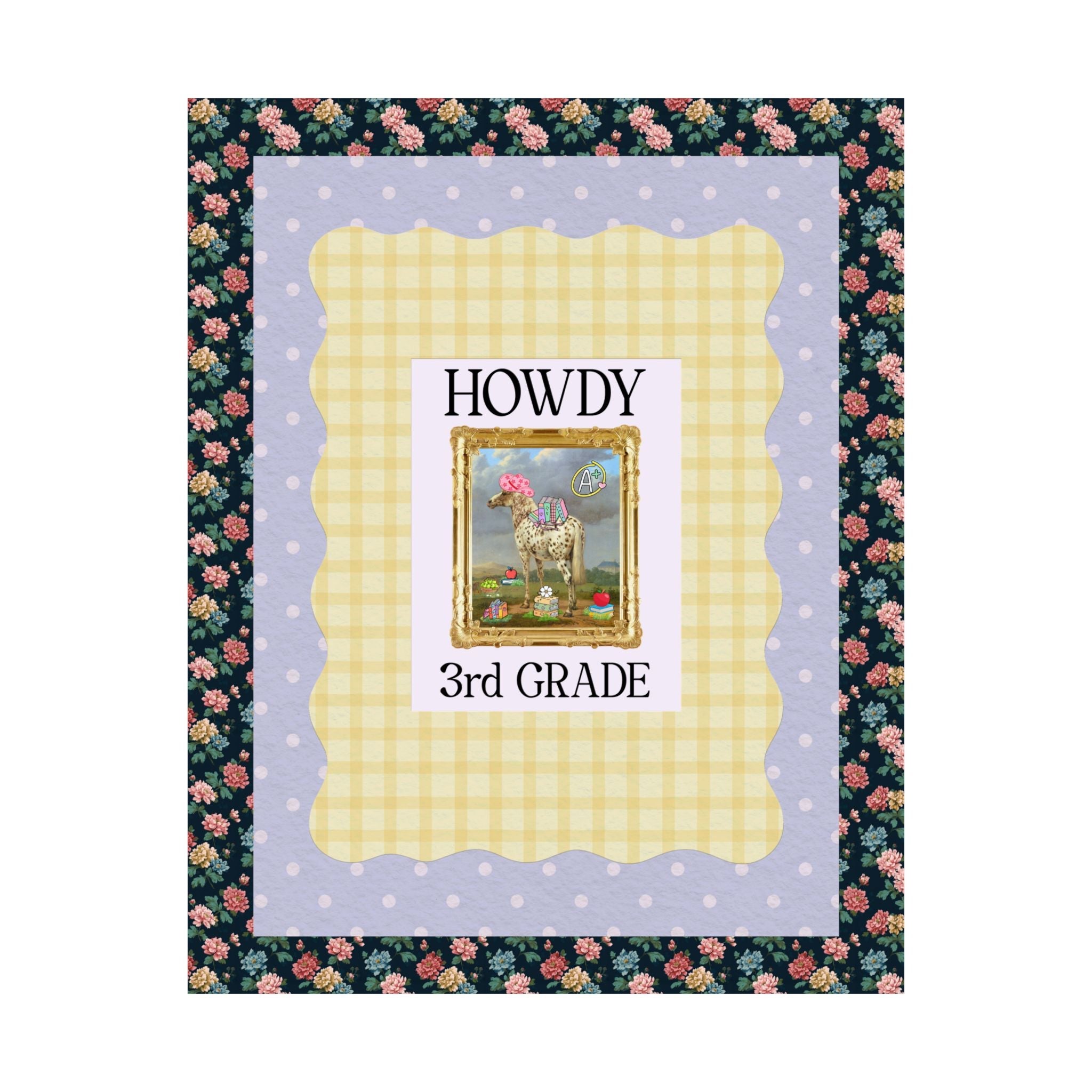 Howdy Third Grade Teacher Poster Print - Opal and June