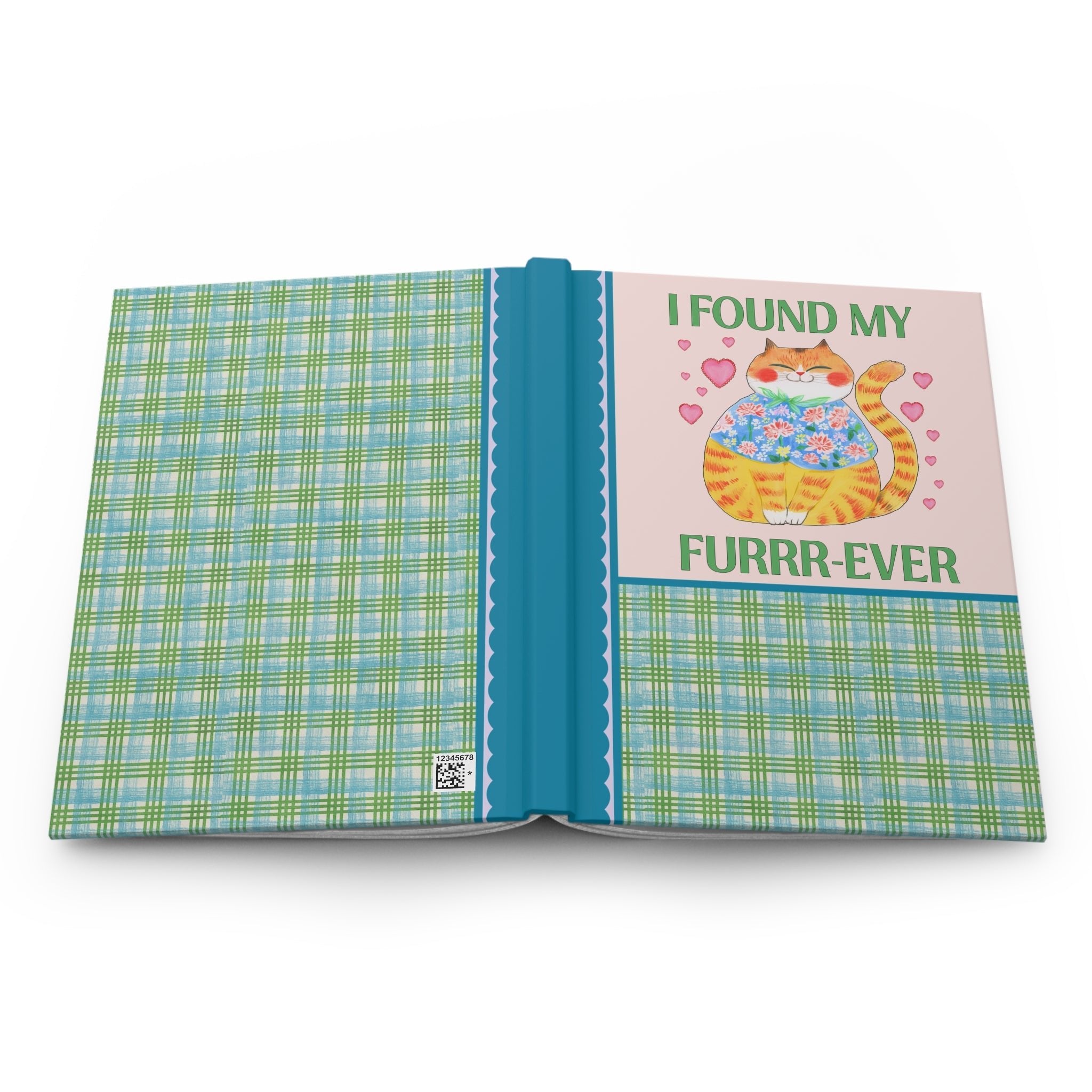 I Found My Furrr - Ever Notebook for Bride Planning a Wedding: Colorful and Cute Cat Lover Hardcover Journal for Engaged Cat Mom - Opal and June