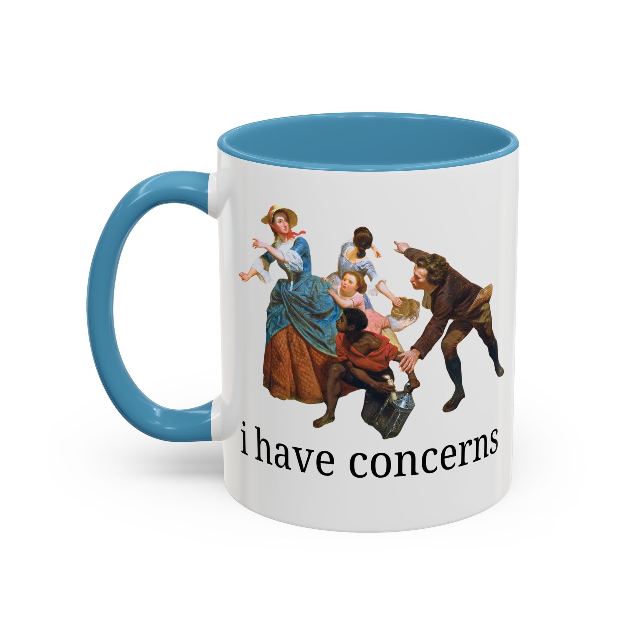 I Have Concerns Art History Coffee Mug: Mrs. Schuyler Burning Her Wheat Fields - Opal and June