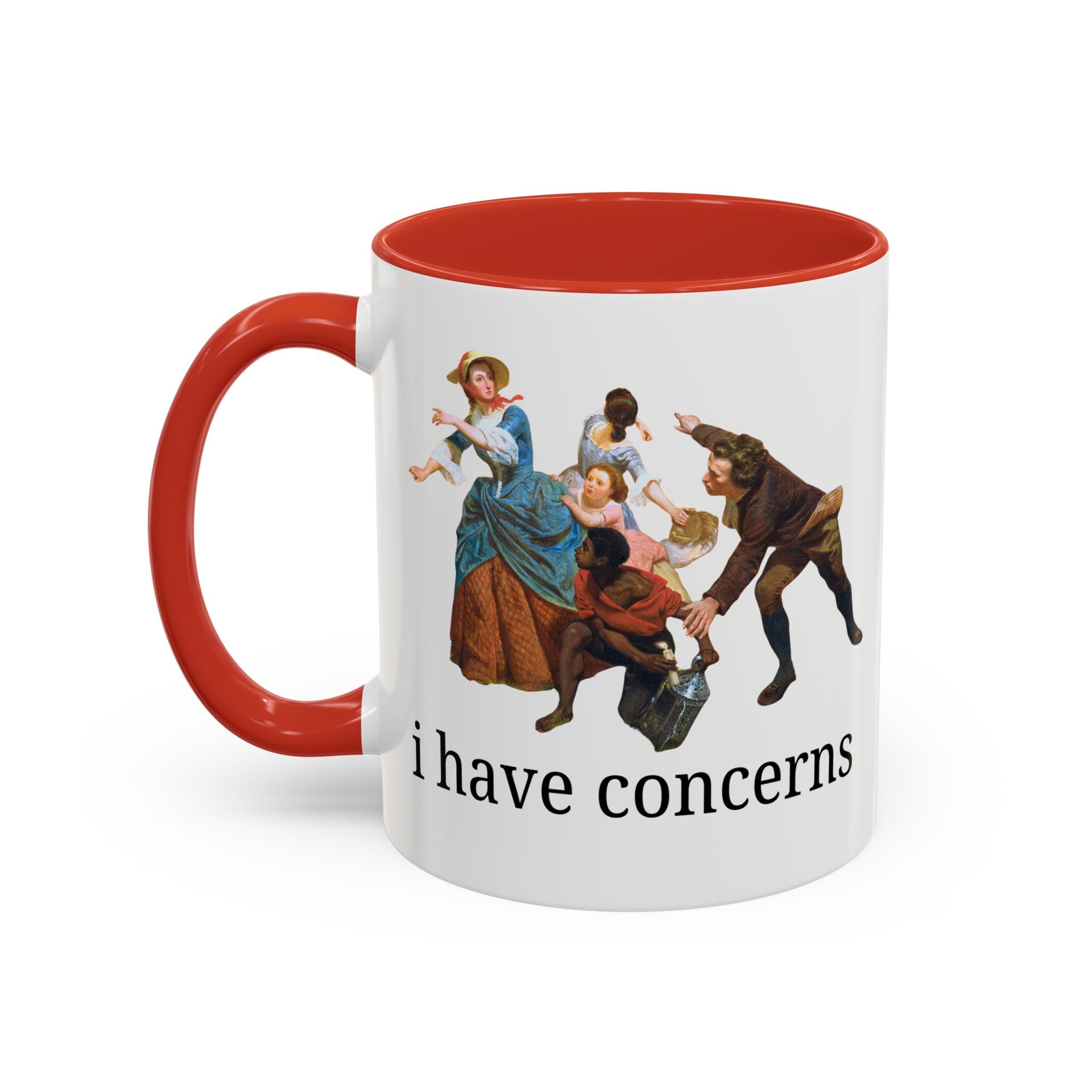I Have Concerns Art History Coffee Mug: Mrs. Schuyler Burning Her Wheat Fields - Opal and June