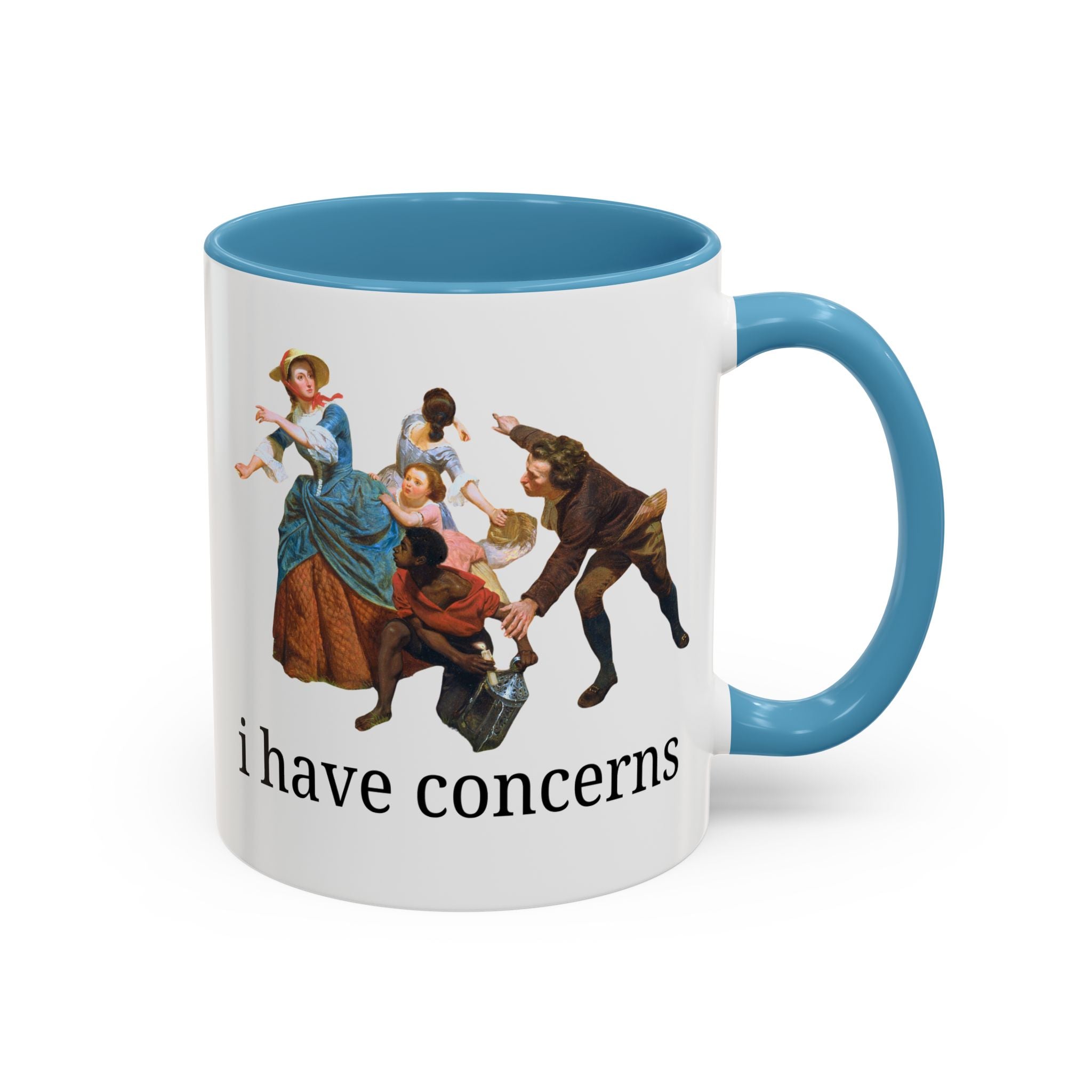 I Have Concerns Art History Coffee Mug: Mrs. Schuyler Burning Her Wheat Fields - Opal and June