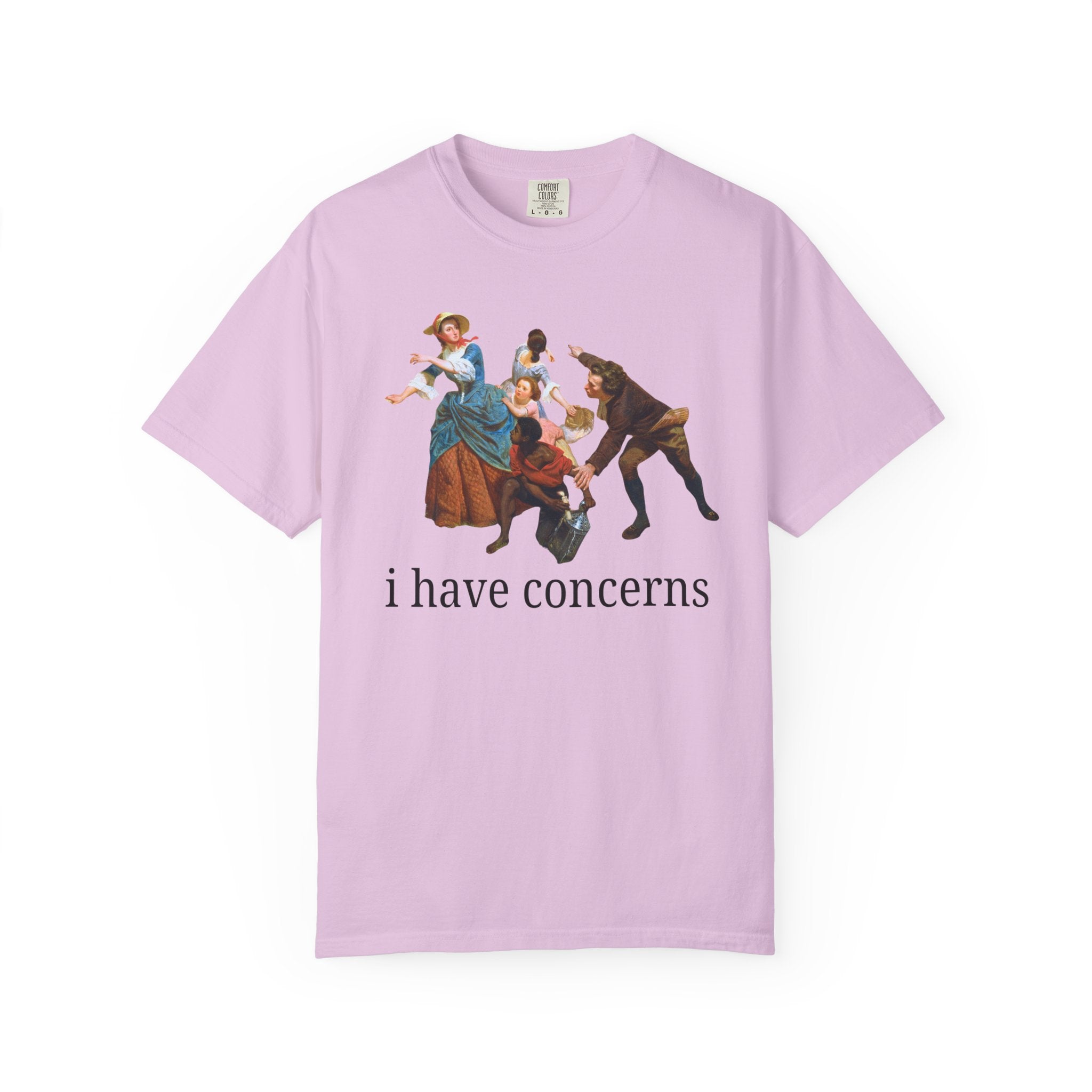 I Have Concerns Art History T-Shirt: Mrs. Schuyler Burning Her Wheat Fields Painting by Emanuel Leutze, Famous Painting Art Historian Tee - Opal and June