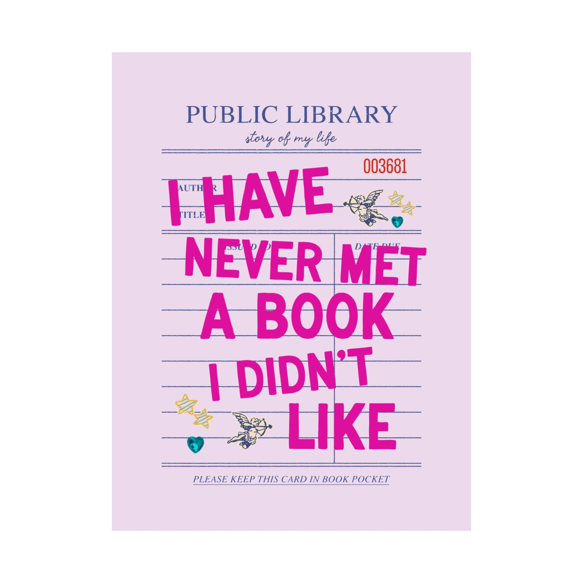 I Have Never Met a Book I Didn't Like: Funny School Librarian or Romance Reader Tote Bag for Book Lover or Bookworm, Cute Writing Gift - Opal and June