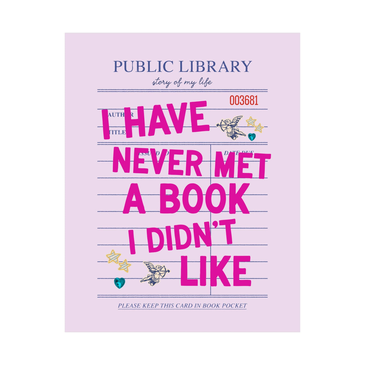 I Have Never Met a Book I Didn't Like: Funny School Librarian or Romance Reader Tote Bag for Book Lover or Bookworm, Cute Writing Gift - Opal and June