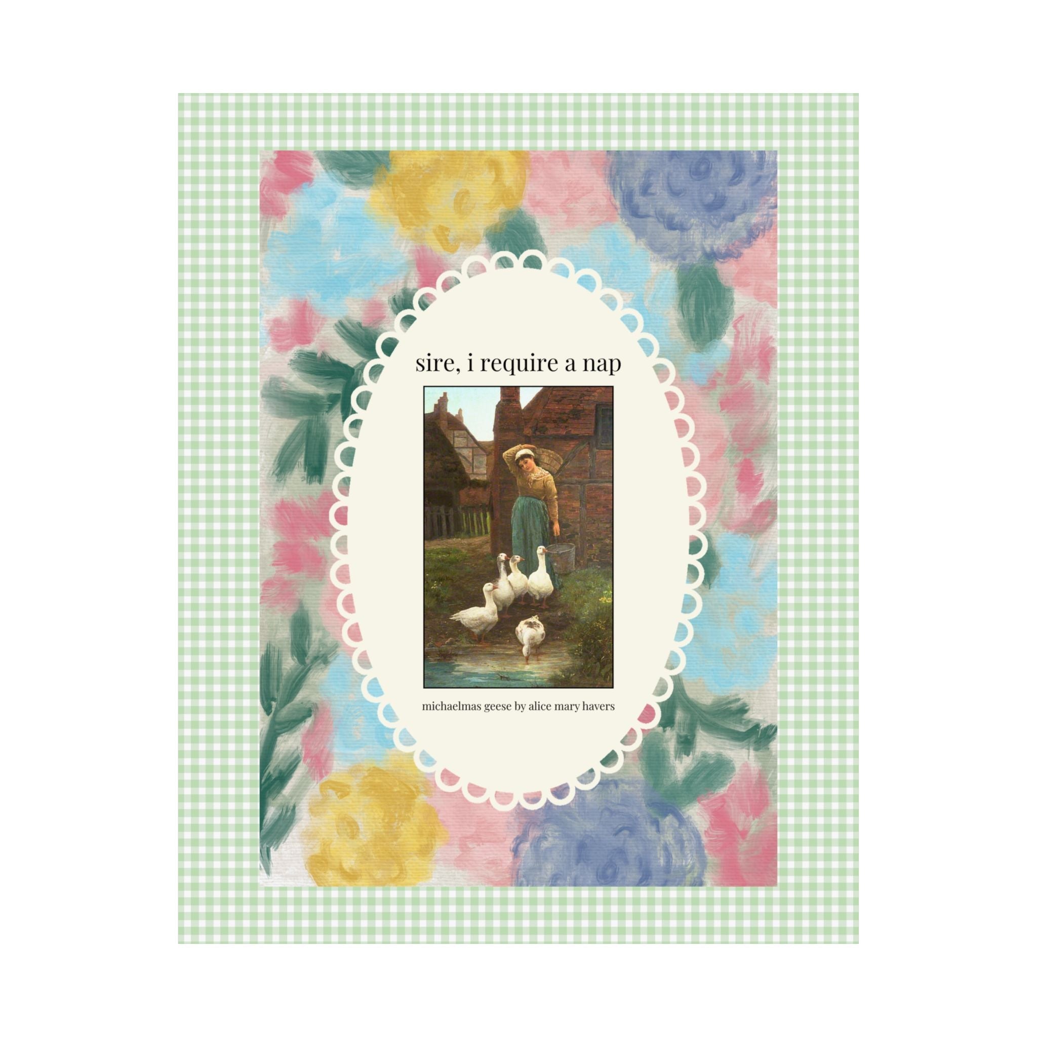 I Require a Nap Art History Poster Print with Famous Painting of Michaelmas Geese by Alice Mary Havers, Funny Napping Gift for Mom Who Naps - Opal and June