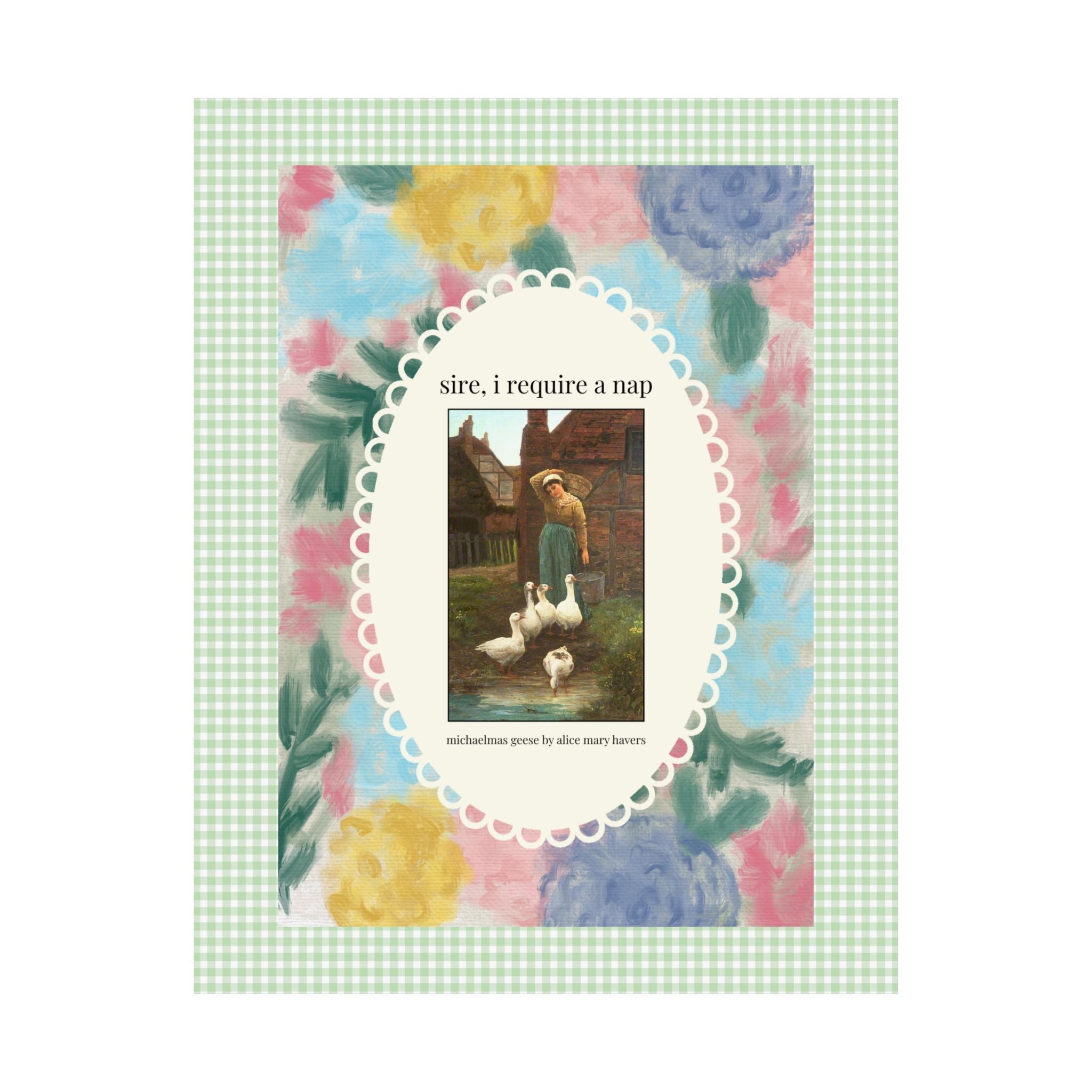 I Require a Nap Art History Poster Print with Famous Painting of Michaelmas Geese by Alice Mary Havers, Funny Napping Gift for Mom Who Naps - Opal and June