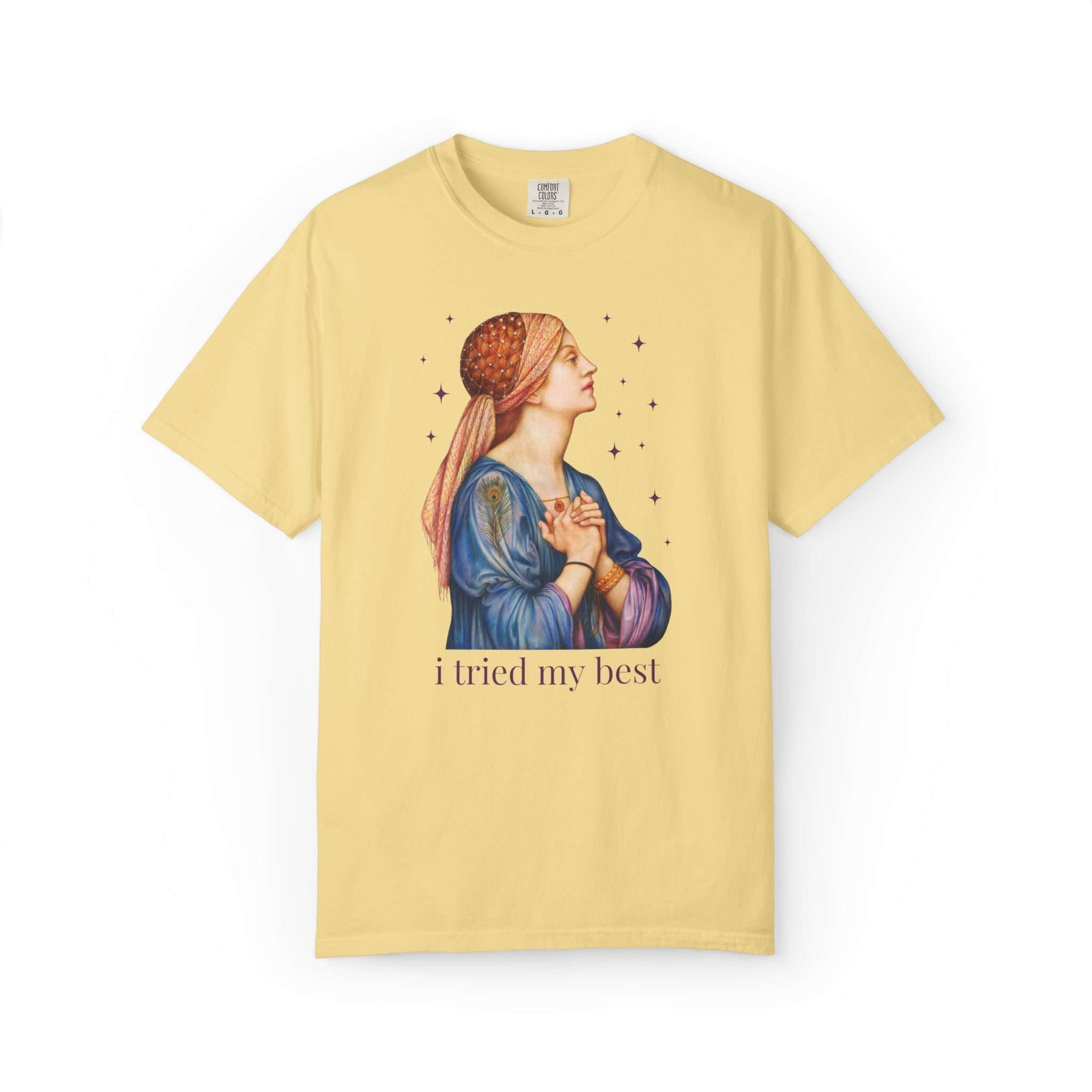 I Tried My Best: Funny Art History T-Shirt for Art Historian or Museum Lover, Funny New Mama or College Student Famous Painting Tee - Opal and June