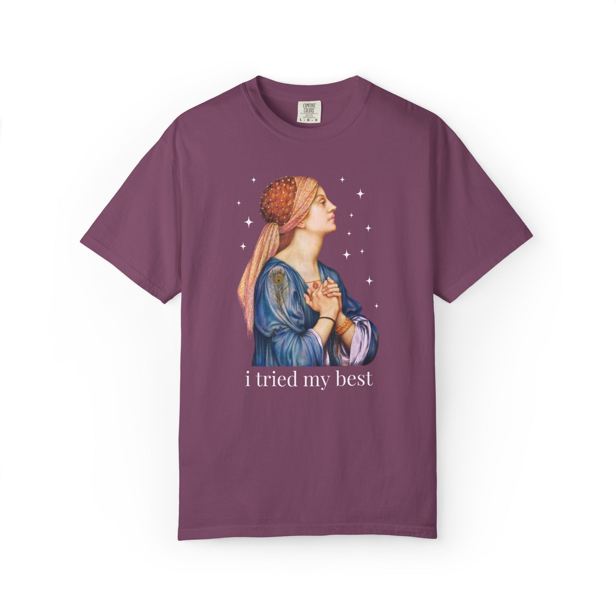 I Tried My Best: Funny Art History T-Shirt for Art Historian or Museum Lover, Funny New Mama or College Student Famous Painting Tee - Opal and June
