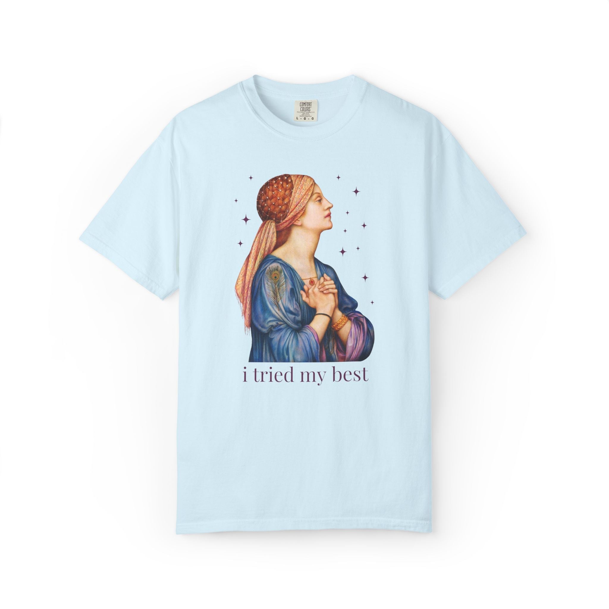 I Tried My Best: Funny Art History T-Shirt for Art Historian or Museum Lover, Funny New Mama or College Student Famous Painting Tee - Opal and June