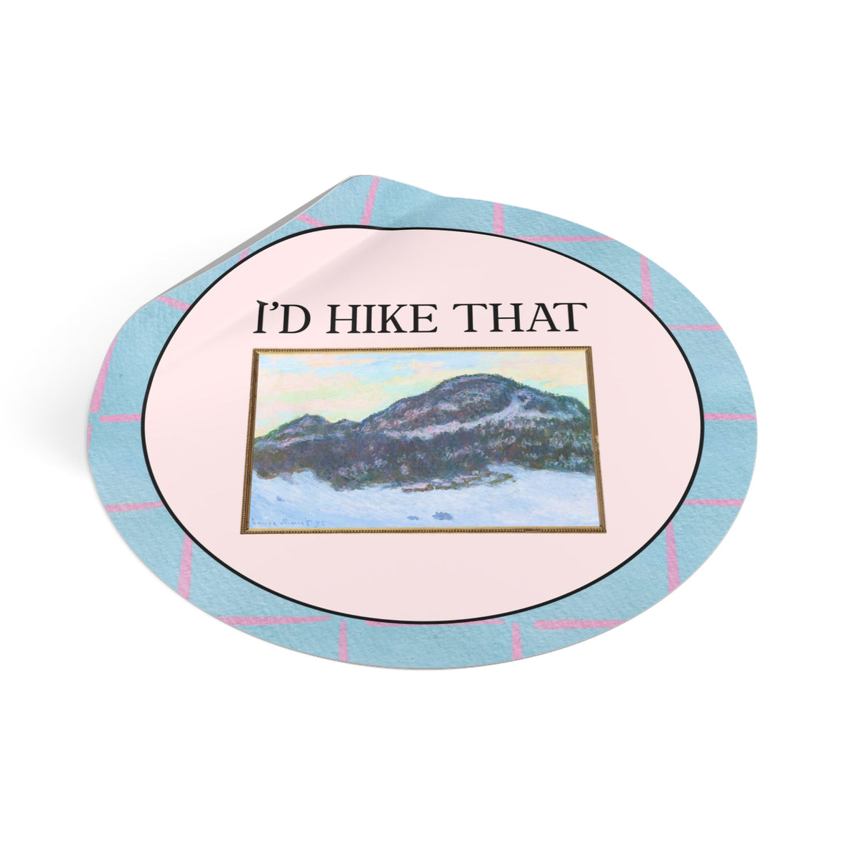 I'd Hike That: Kolaas Mountain in Norway by Claude Monet, Hiking Art History Buff Sticker for Artist Who Loves Hiking and Mountains - Opal and June