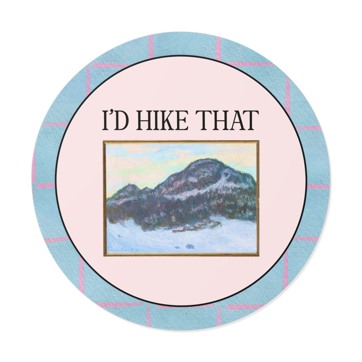 I'd Hike That: Kolaas Mountain in Norway by Claude Monet, Hiking Art History Buff Sticker for Artist Who Loves Hiking and Mountains - Opal and June