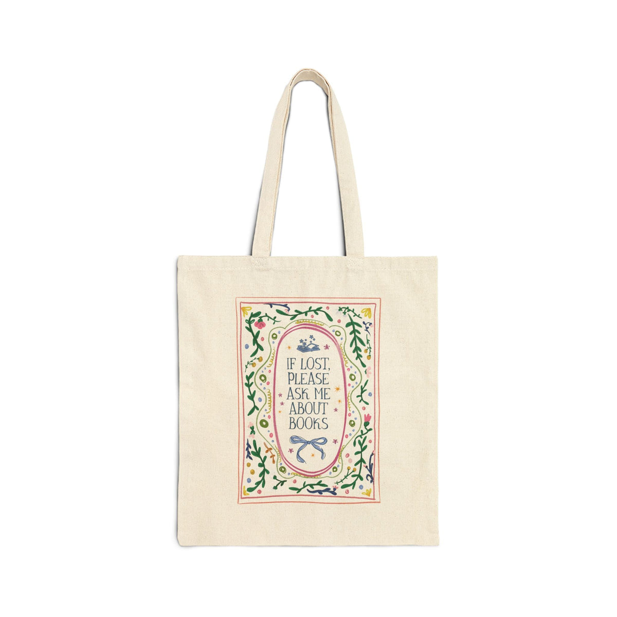 If Lost, Please Ask Me About Books: Cute Bookish Librarian Tote Bag for Classic Literature Bookworm or Fiction Reader, School Librarian Tote - Opal and June
