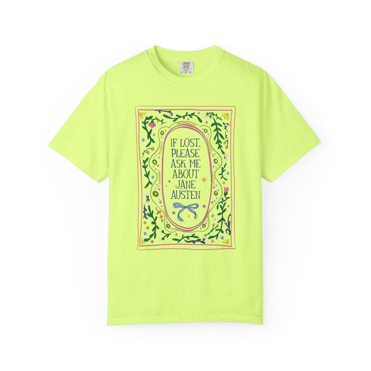 If Lost, Please Ask Me About Jane Austen Tee Shirt: Funny Book Lover Classic Literature Bookworm T-Shirt for Romance Reader or English Professor - Opal and June