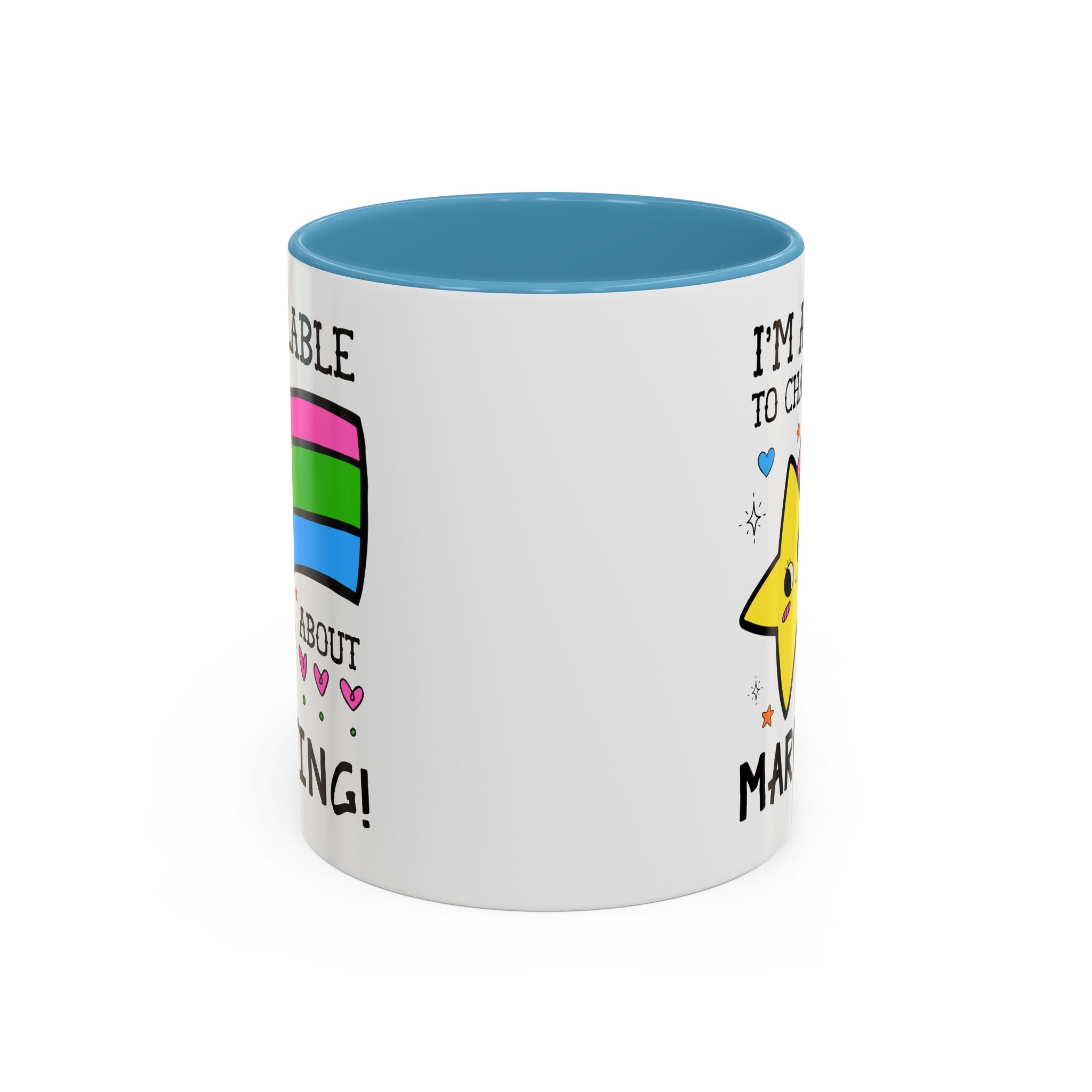 I'm Available to Chat About Marketing Coffee Mug: Cute and Silly Marketing Major Gift for Student Gradating with a Marketing Degree - Opal and June