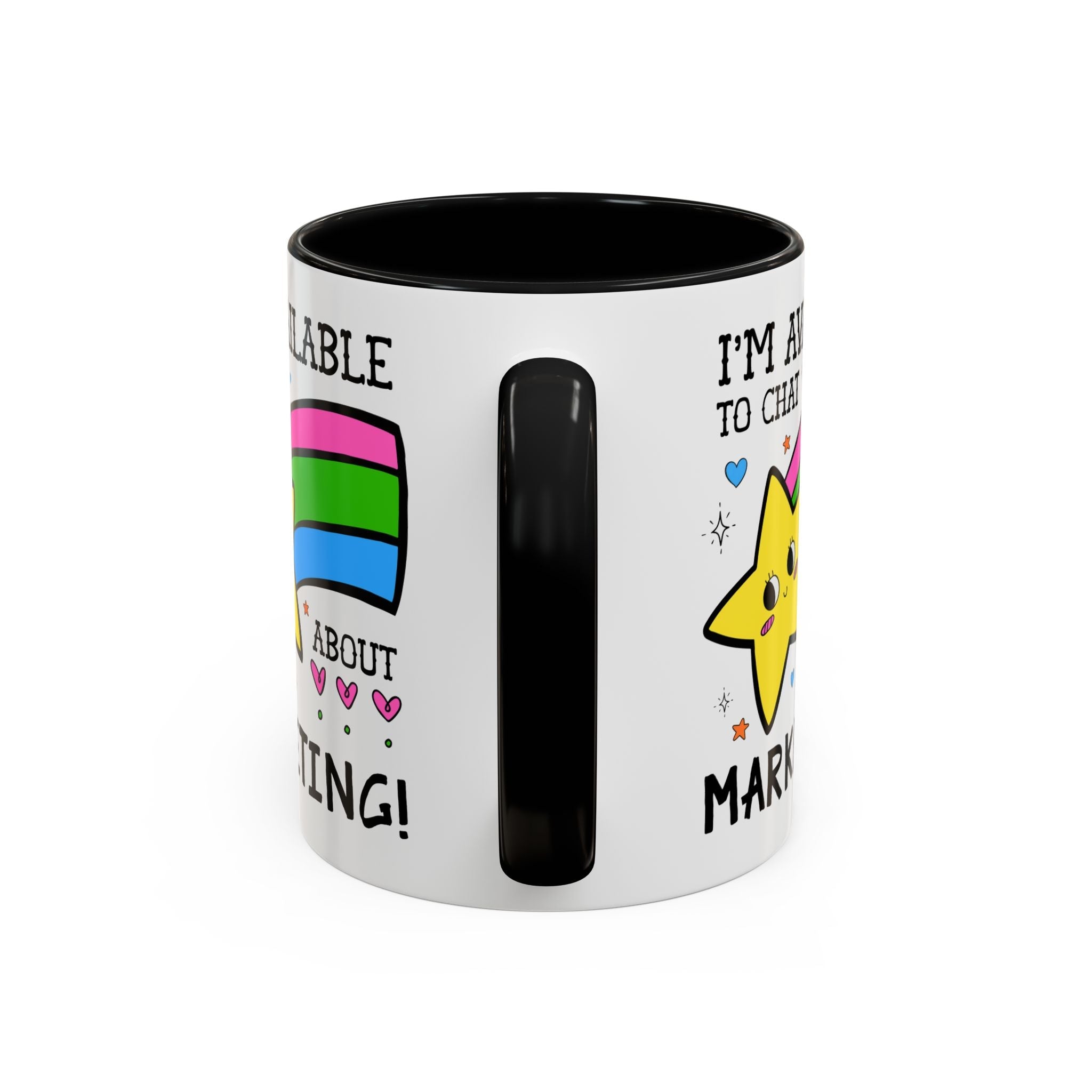 I'm Available to Chat About Marketing Coffee Mug: Cute and Silly Marketing Major Gift for Student Gradating with a Marketing Degree - Opal and June