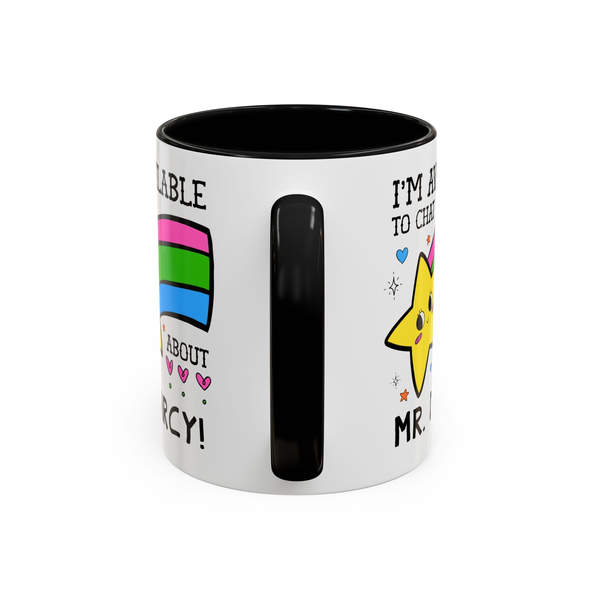 I'm Available to Chat About Mr. Darcy Coffee Mug: Funny Saying Romance Reader Gift for Jane Austen Bookworm - Opal and June