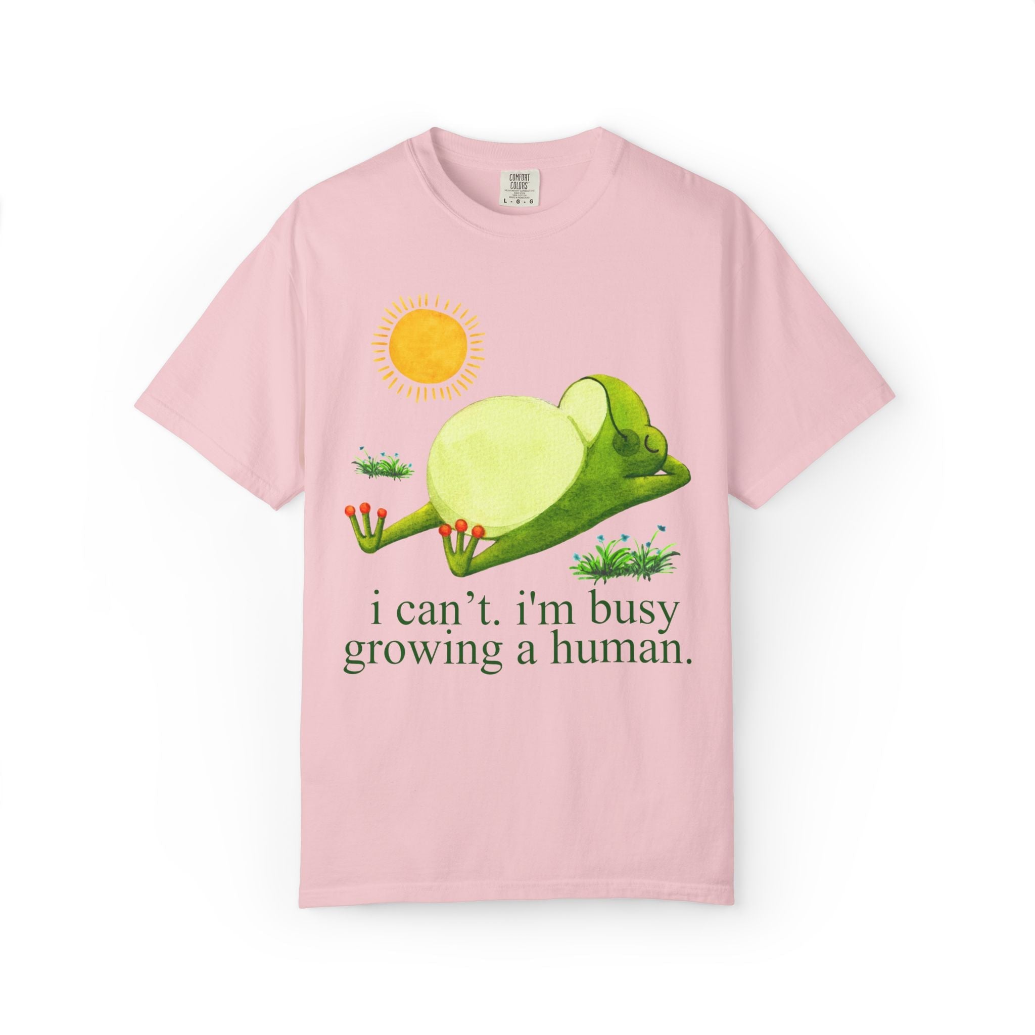 I'm Busy Growing a Human Tee - Opal and June