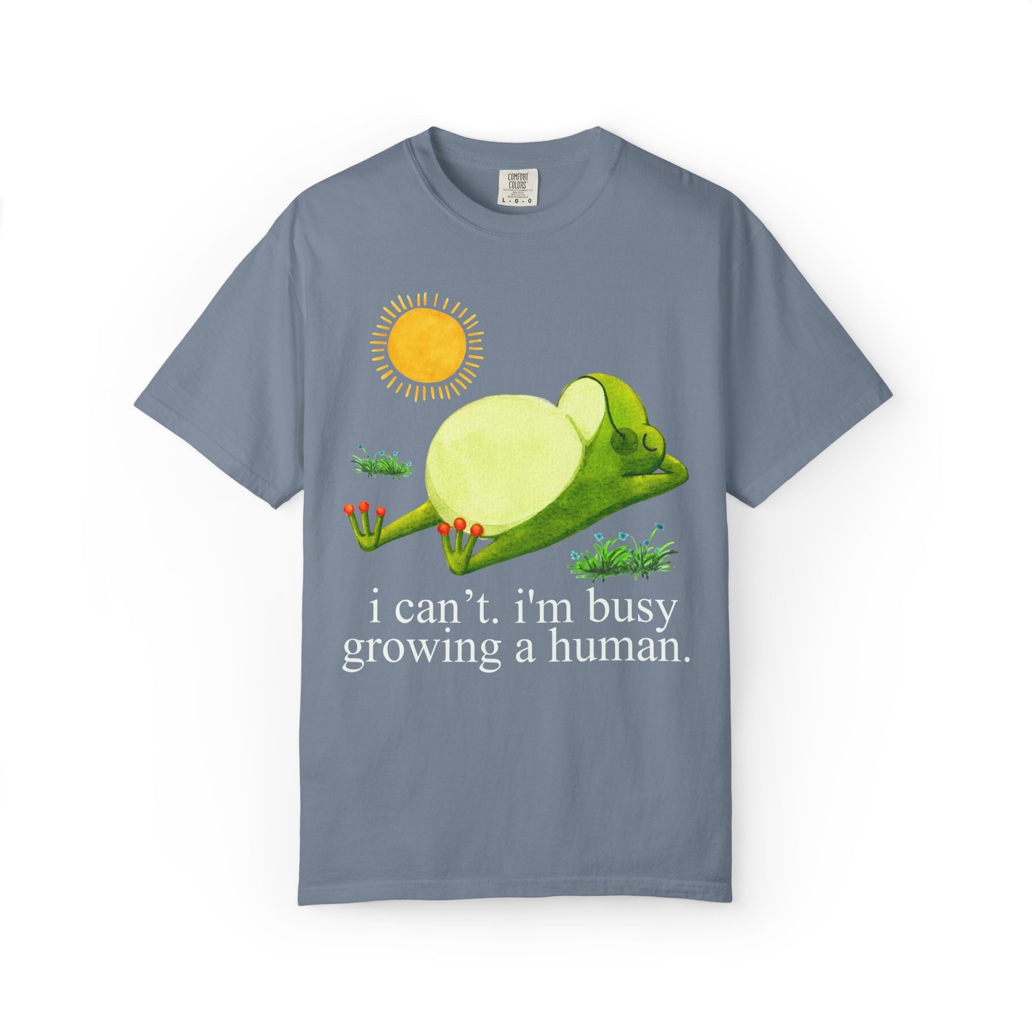 I'm Busy Growing a Human Tee - Opal and June