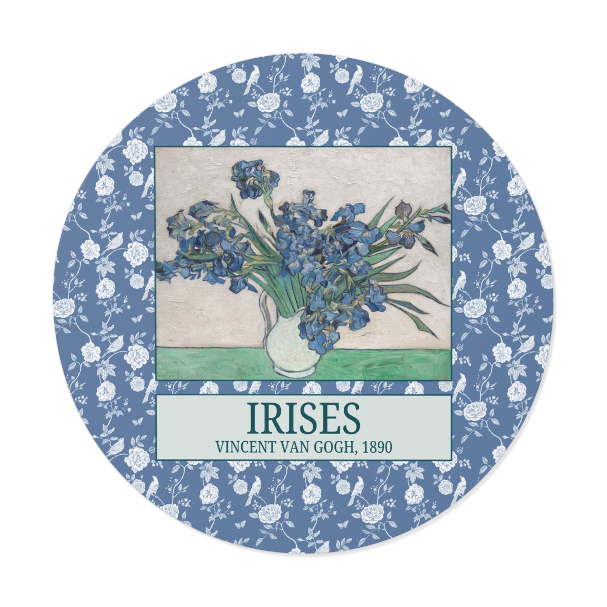 Irises by Vincent Van Gogh Art History Sticker, Artist Who Loves 19th Century Post - Impressionist Art, Floral Cottagecore, Humanities Major - Opal and June