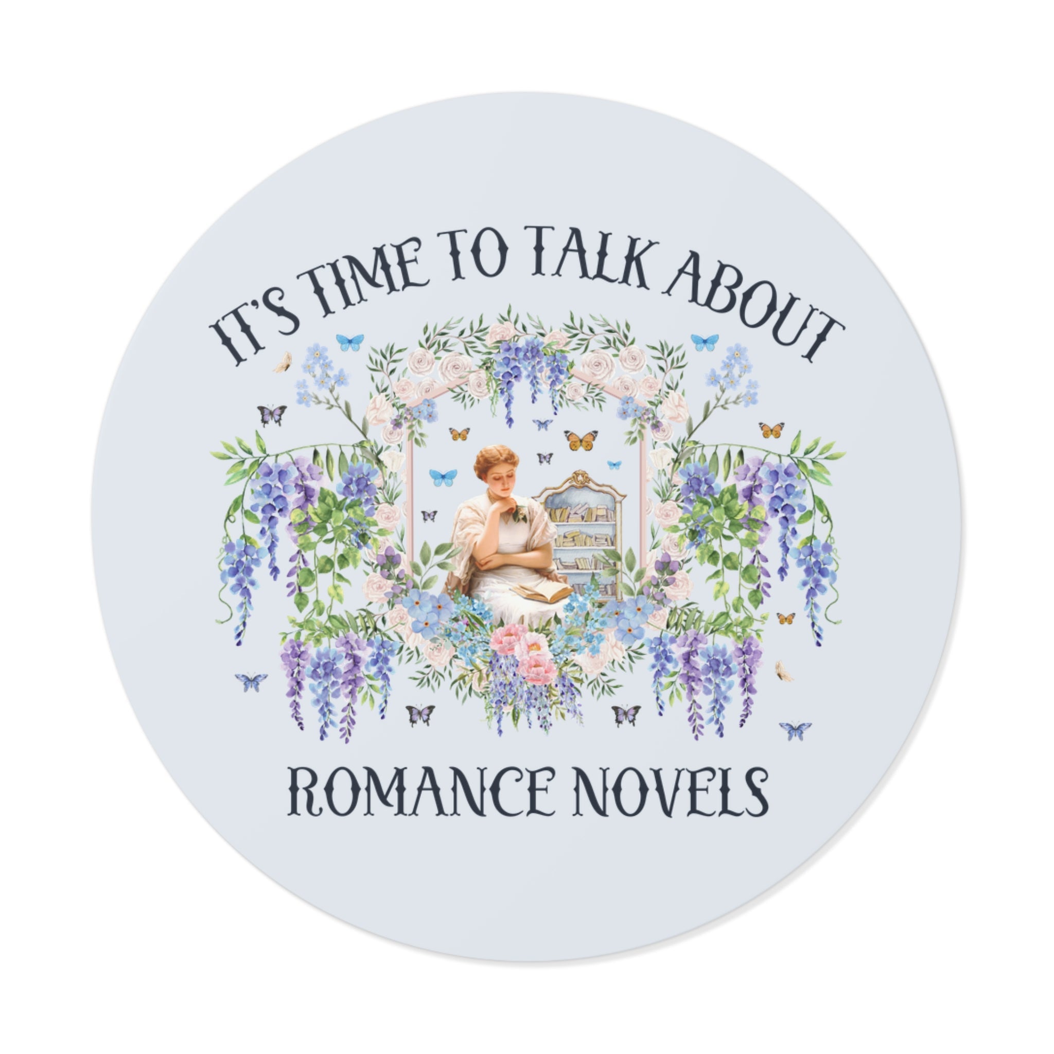 It's Time to Talk About Romance Novels Sticker - Opal and June