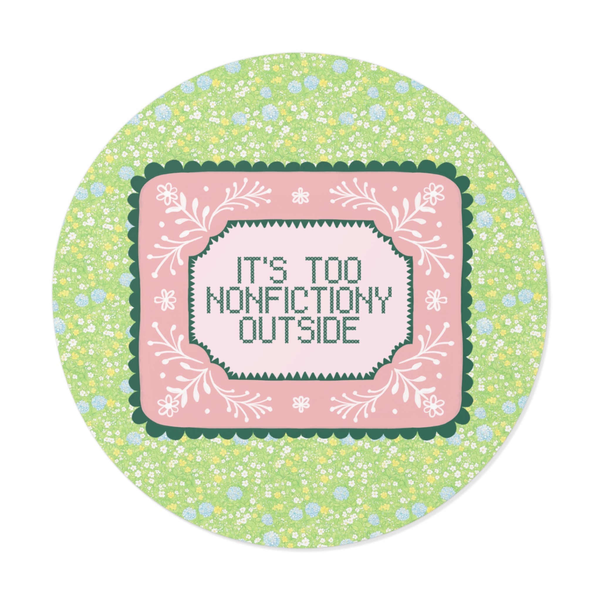 It's Too Nonfictiony Outside Book Lover Sticker, Cute Bookish Romance Reader Vinyl Sticker for Bookworm Who Loves Fantasy Books, Historical Fiction - Opal and June
