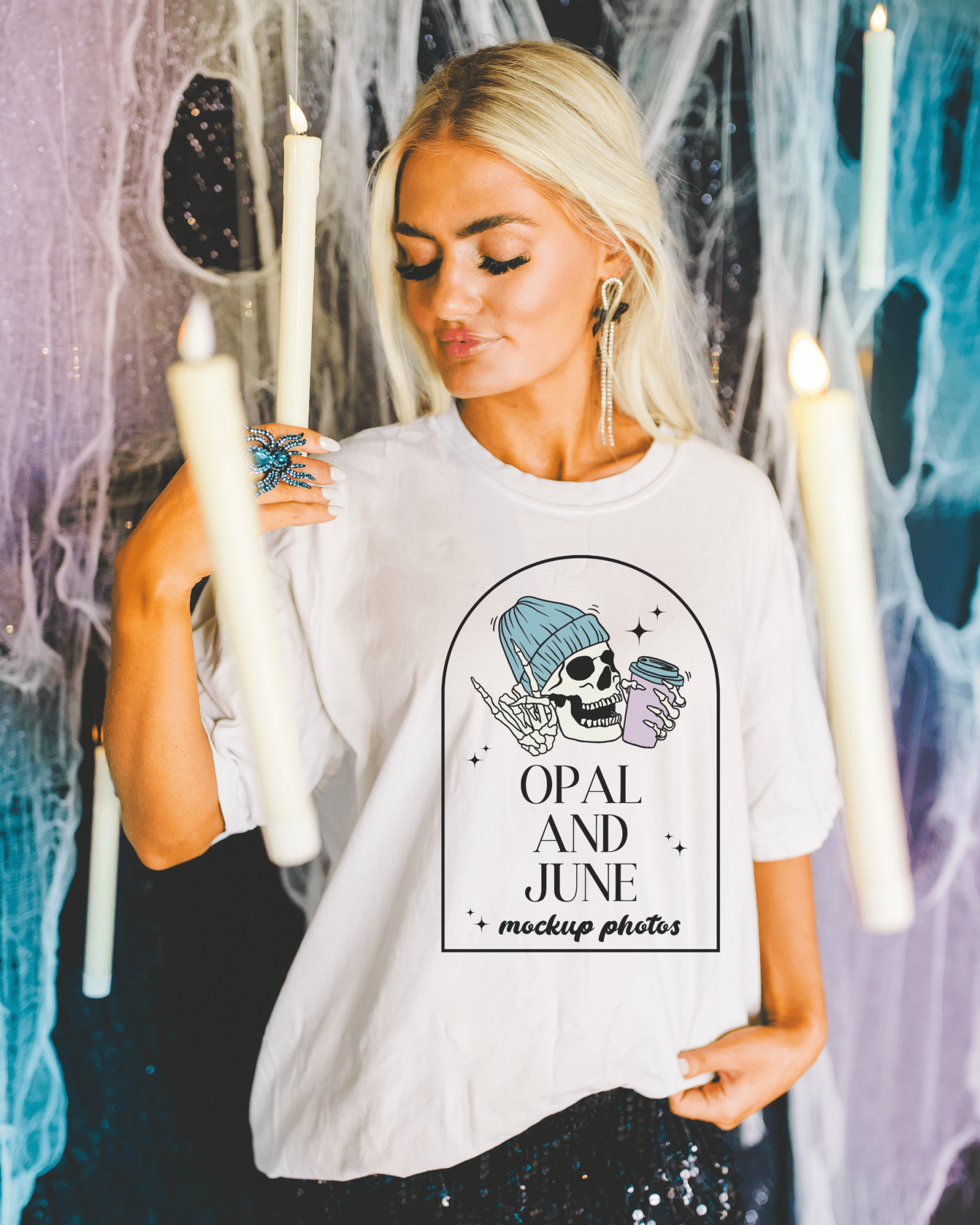 Ivory Shirt Mockup: Comfort Colors® 1717 | Spooky Halloween - Opal and June