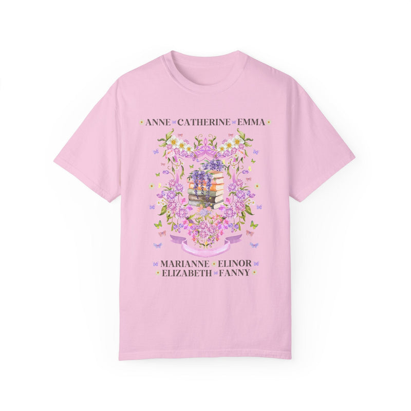 Jane Austen Floral Heroine Tee Shirt - Opal and June