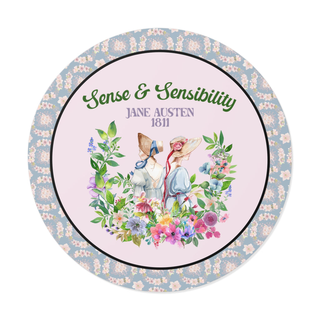 Jane Austen Sticker: Sense and Sensibility, Dashwood Sisters, Classic Literature Sticker for Reader, Floral Whimsigoth Gift, Romance Reader - Opal and June