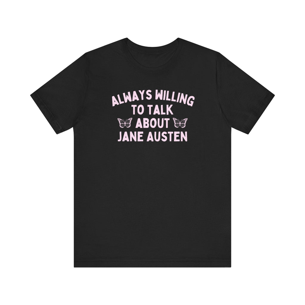 Jane Austen Tee Shirt with Cute Butterflies - Opal and June