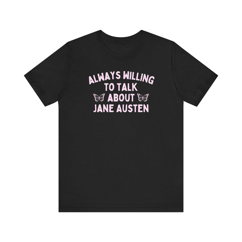 Jane Austen Tee Shirt with Cute Butterflies - Opal and June