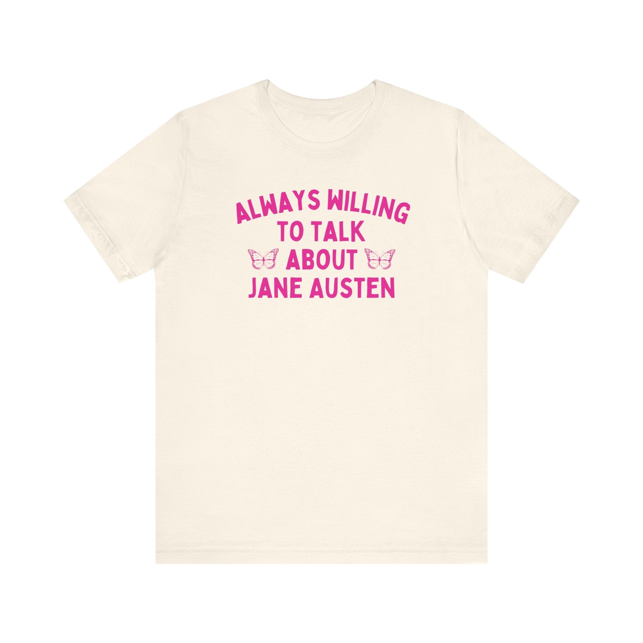 Jane Austen Tee Shirt with Cute Butterflies - Opal and June