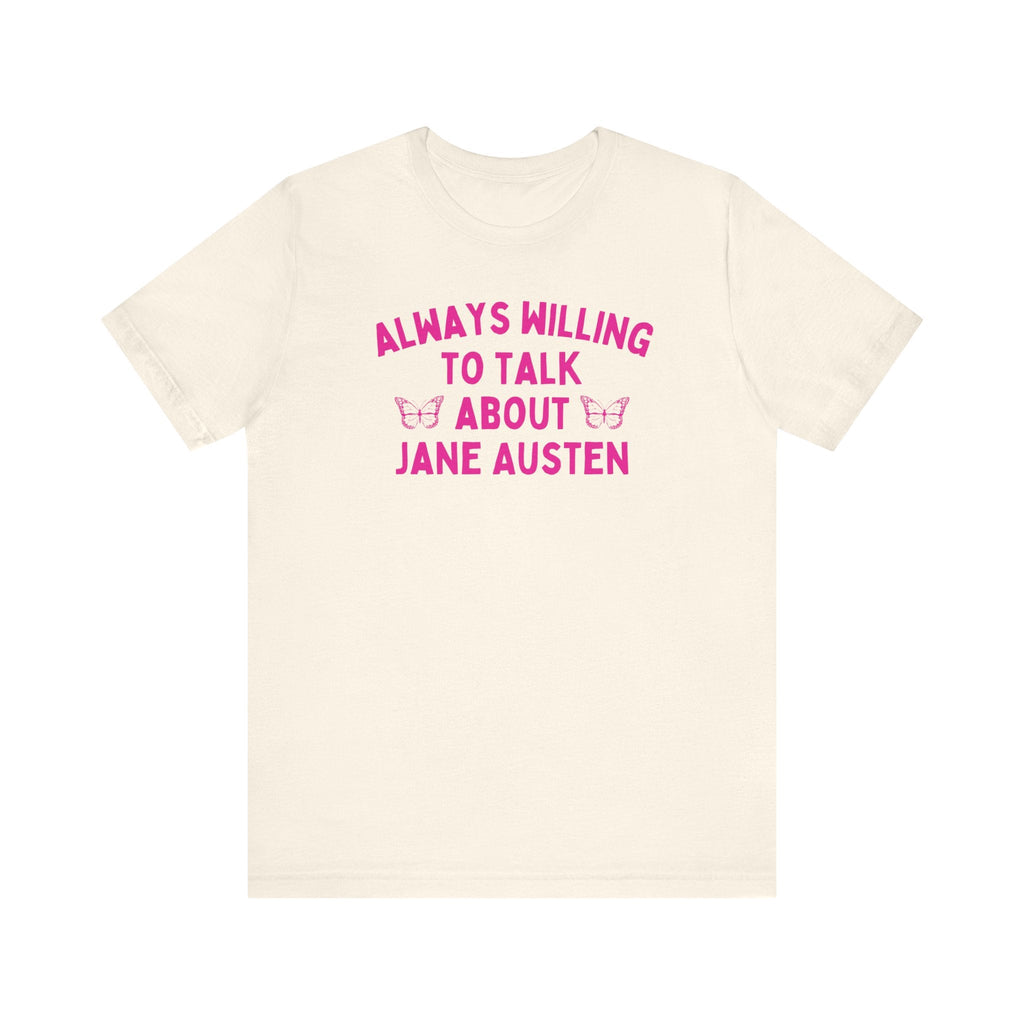 Jane Austen Tee Shirt with Cute Butterflies - Opal and June