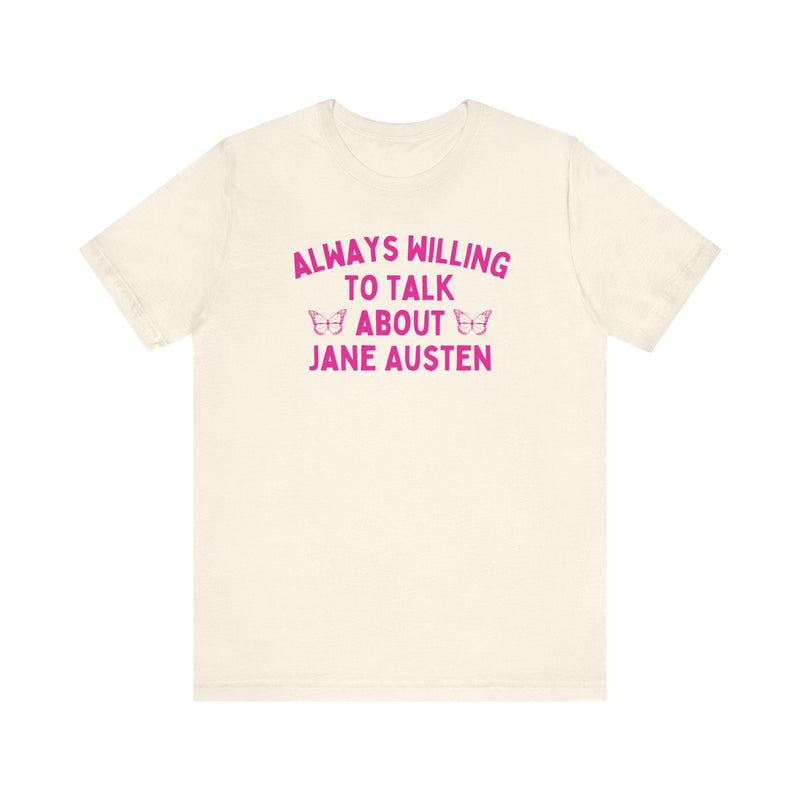 Jane Austen Tee Shirt with Cute Butterflies - Opal and June