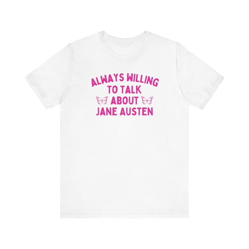 Jane Austen Tee Shirt with Cute Butterflies - Opal and June