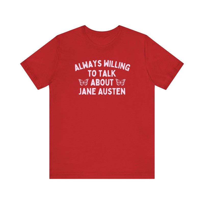 Jane Austen Tee Shirt with Cute Butterflies - Opal and June