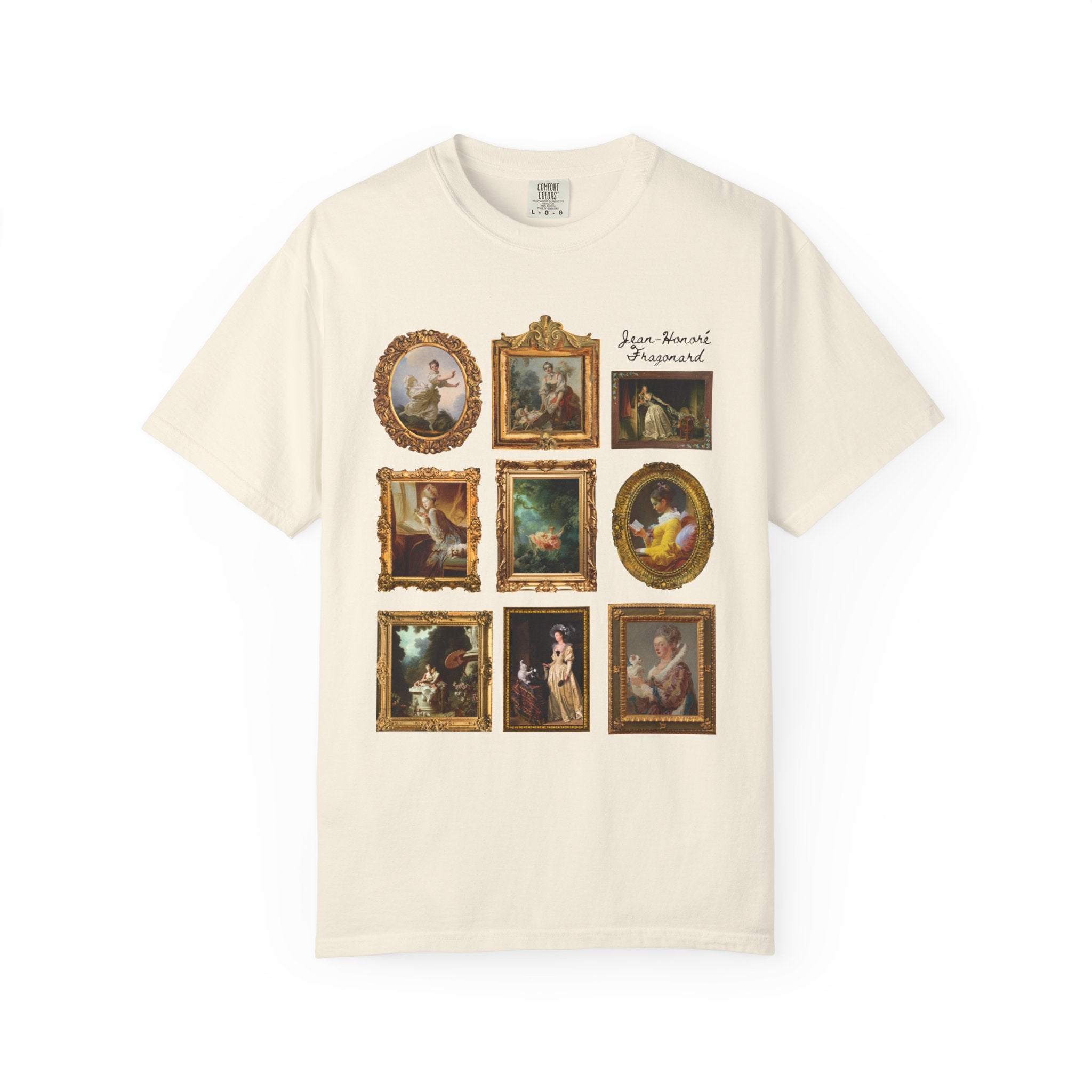 Jean - Honoré Fragonard Art History T-Shirt for Artist, French Art Historian, Framed Rococo Art, Cute Humanities Major Gift, Famous Paintings - Opal and June