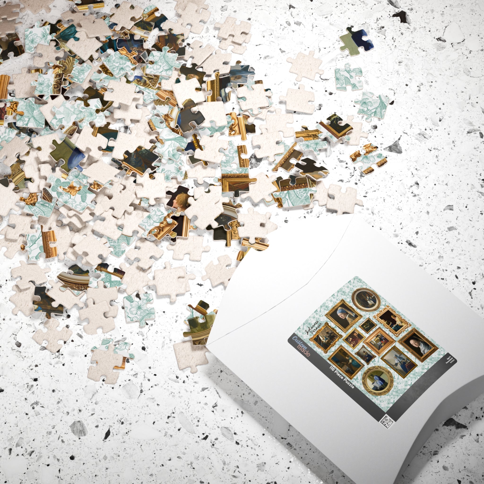 Johannes Vermeer Art History Puzzle for Friend or Art Historian Who Loves Art: Gallery Wall Aesthetic, Dutch History Humanities Major Gift - Opal and June