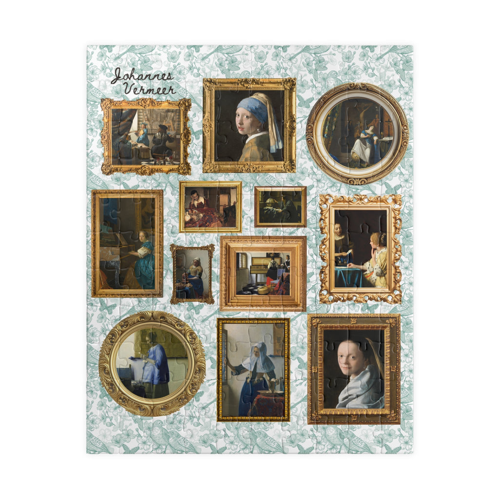 Johannes Vermeer Art History Puzzle for Friend or Art Historian Who Loves Art: Gallery Wall Aesthetic, Dutch History Humanities Major Gift - Opal and June